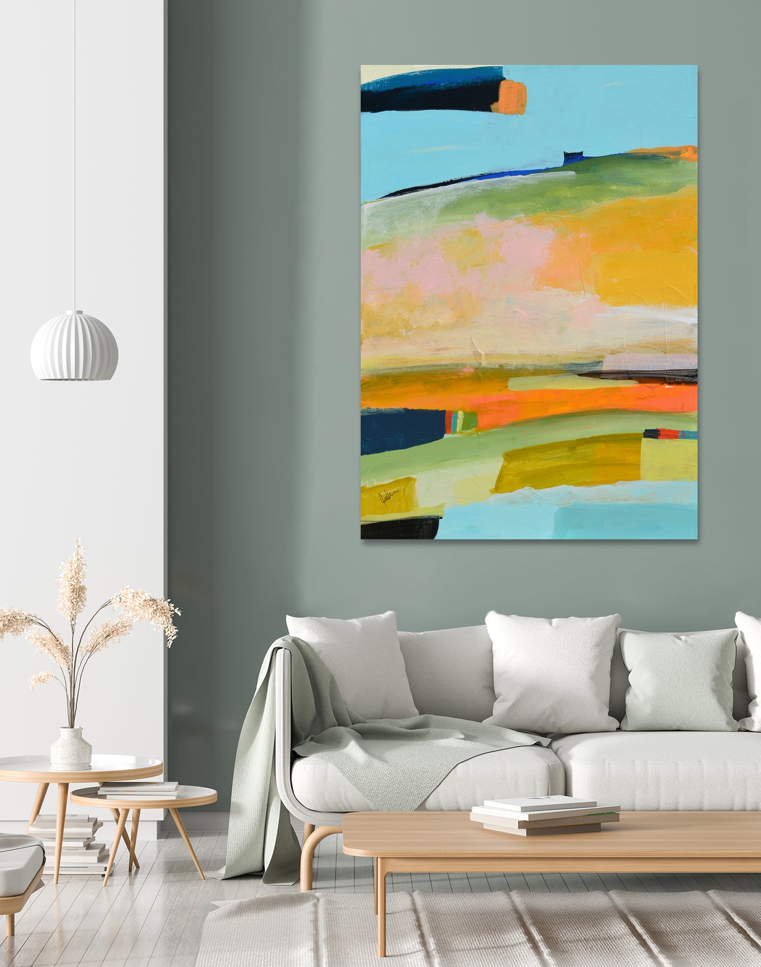 Colorfield No. 17 by Jan Weiss on GIANT ART - green landscapes