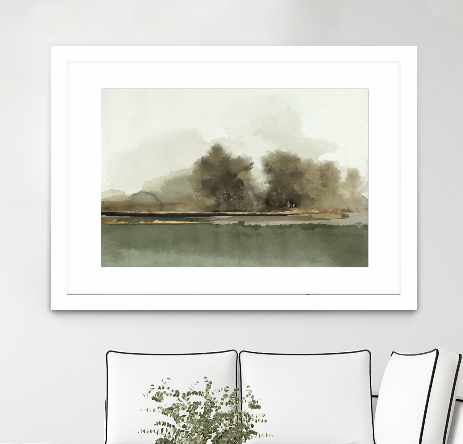 Forest Memories by Jacob Q on GIANT ART - gold landscape