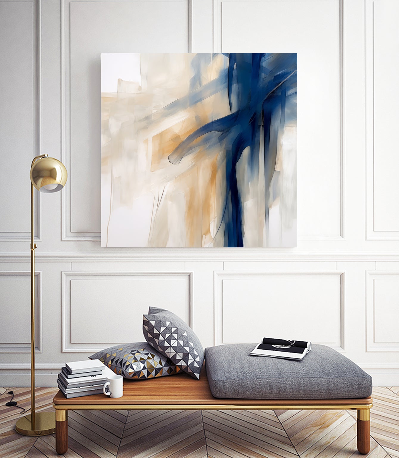 Blue Splash Dance by Irena  Orlov on GIANT ART - abstract