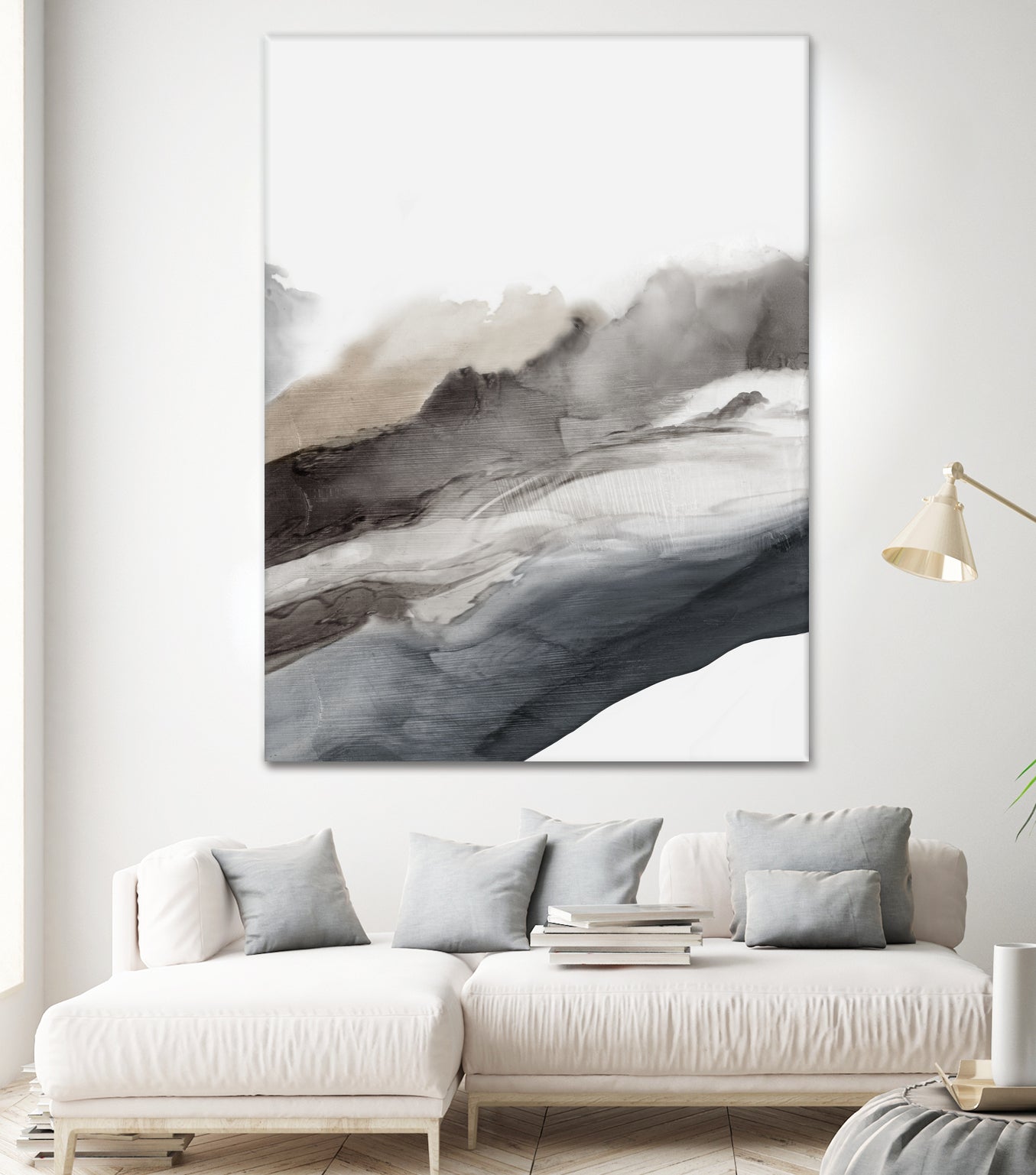 Serene Cascade II by PI Studio on GIANT ART - beige abstract