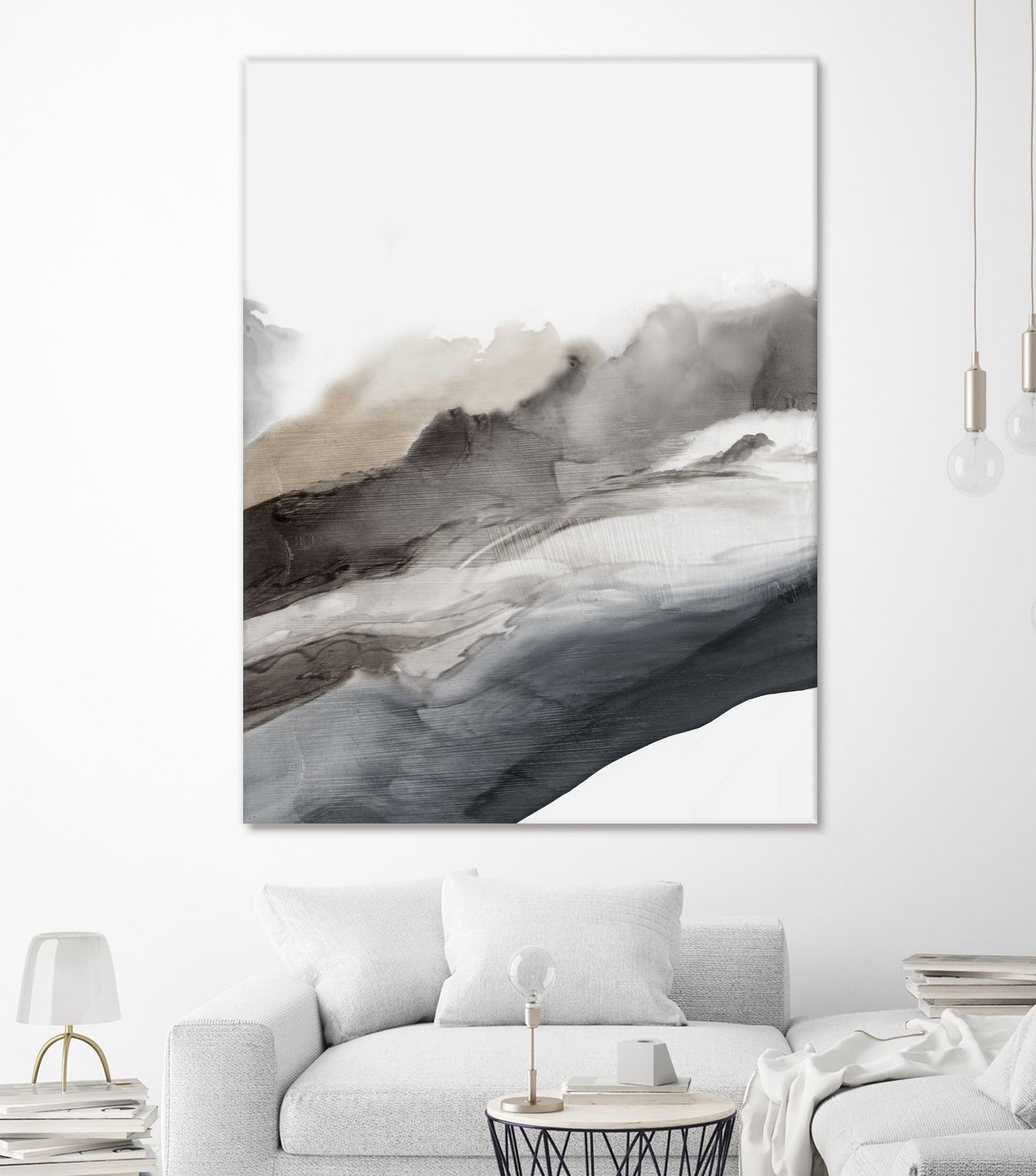 Serene Cascade II by PI Studio on GIANT ART - beige abstract