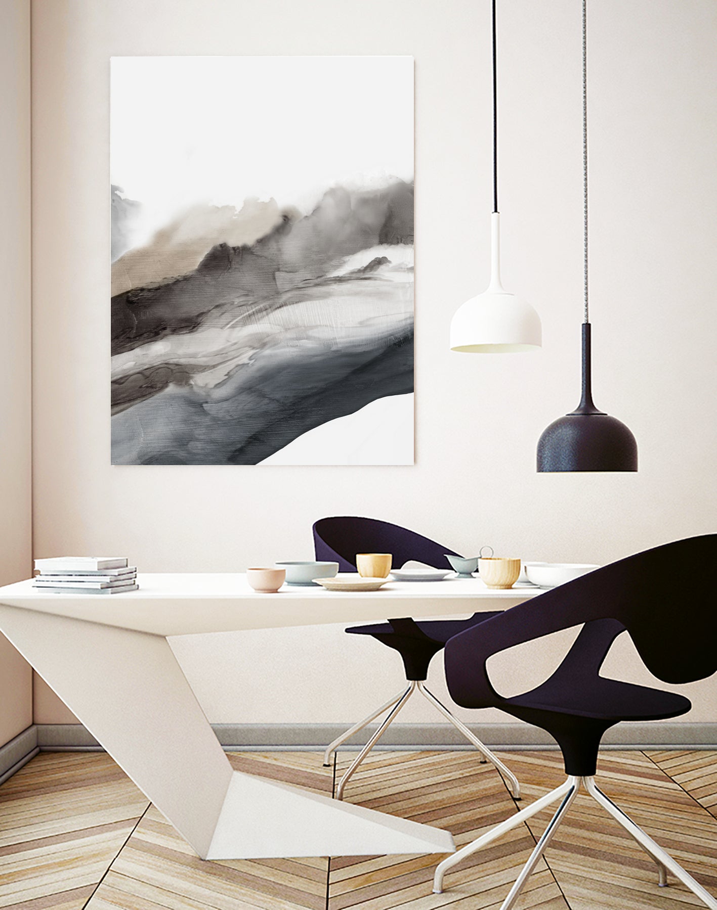 Serene Cascade II by PI Studio on GIANT ART - beige abstract