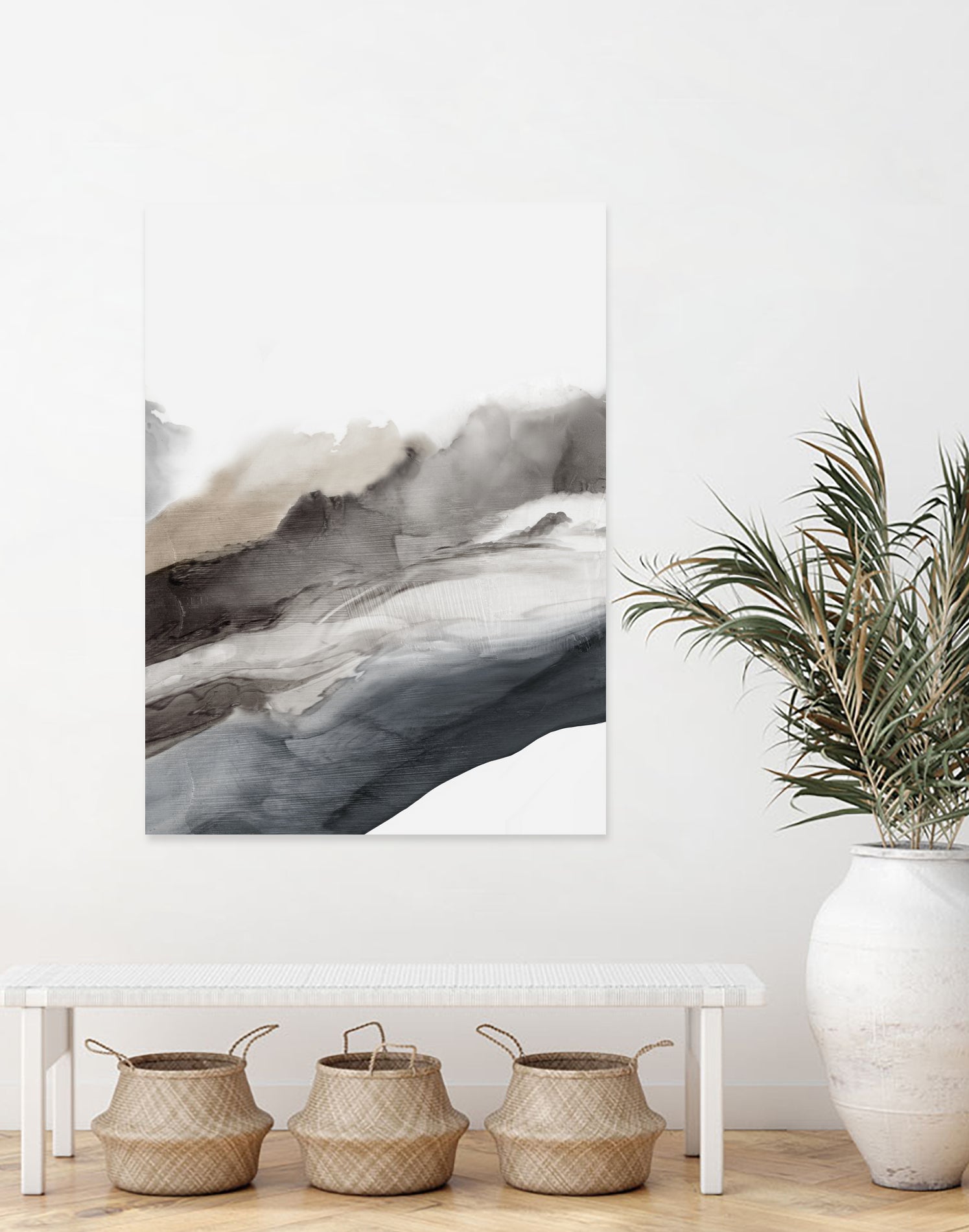 Serene Cascade II by PI Studio on GIANT ART - beige abstract