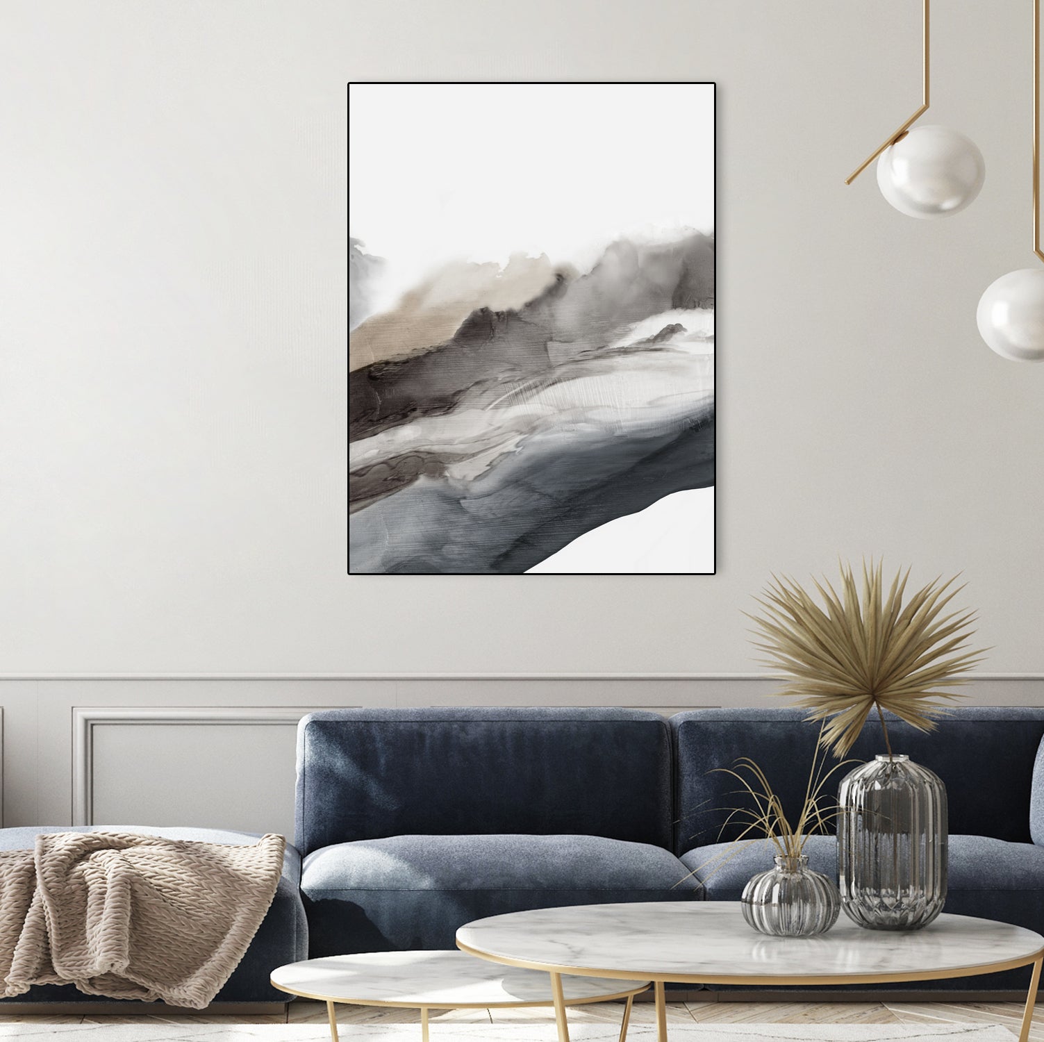 Serene Cascade II by PI Studio on GIANT ART - beige abstract