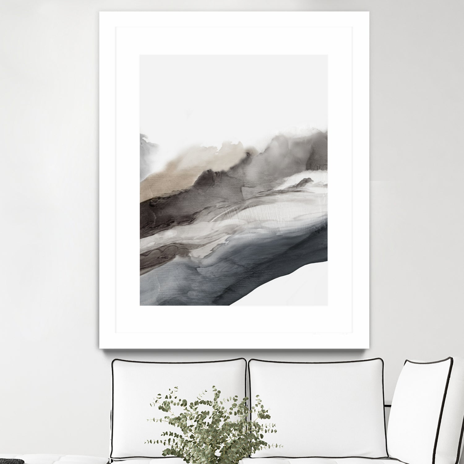 Serene Cascade II by PI Studio on GIANT ART - beige abstract