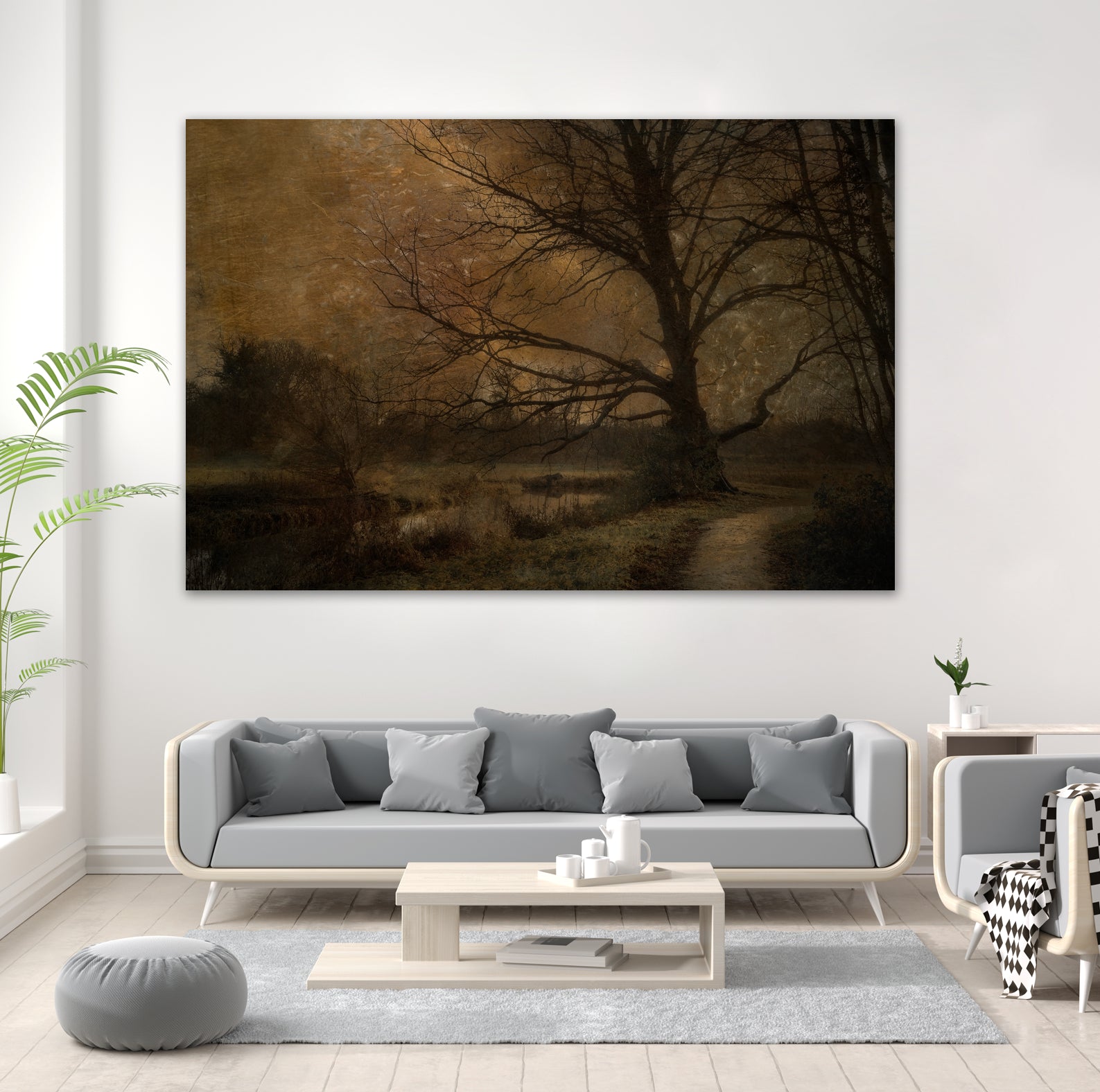 Old tree by Nel Talen on GIANT ART - forest mood forest