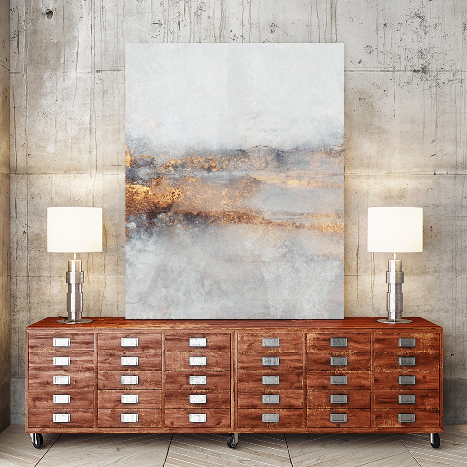 Fog by Elisabeth on GIANT ART - illustration gold