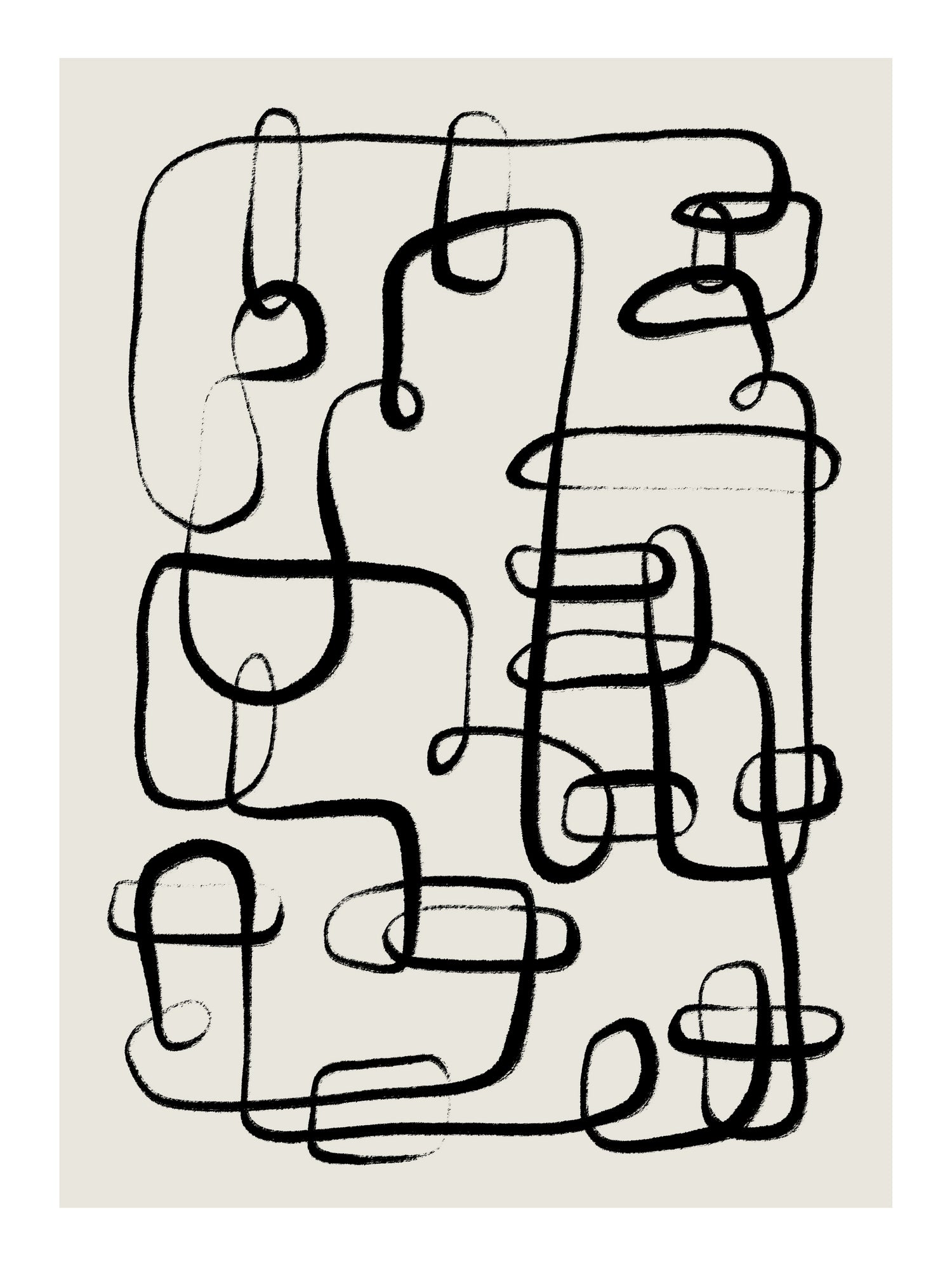 Endless Curves Dance by Treechild on GIANT ART - line art abstract art