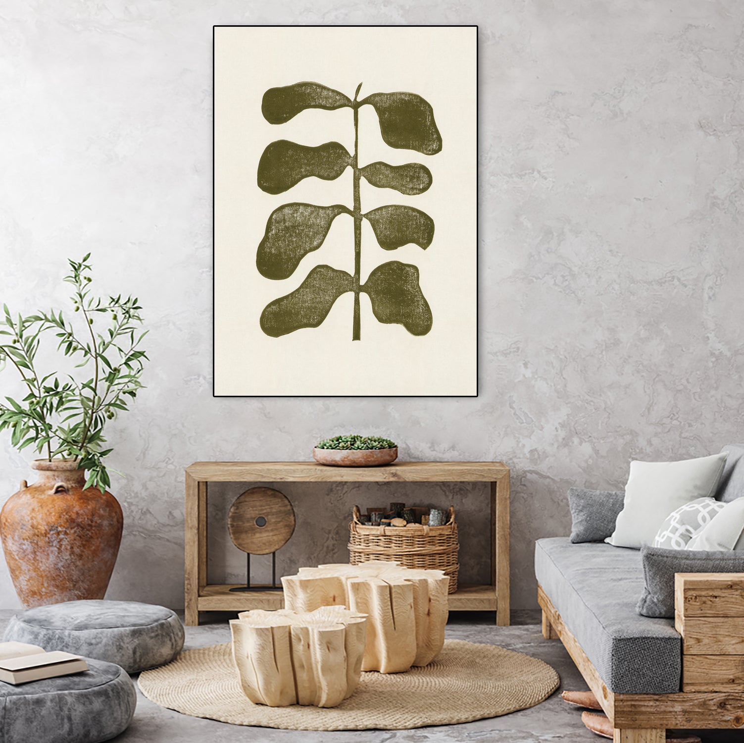 Linocut Plant by Alisa Galitsyna on GIANT ART - 7143 illustration