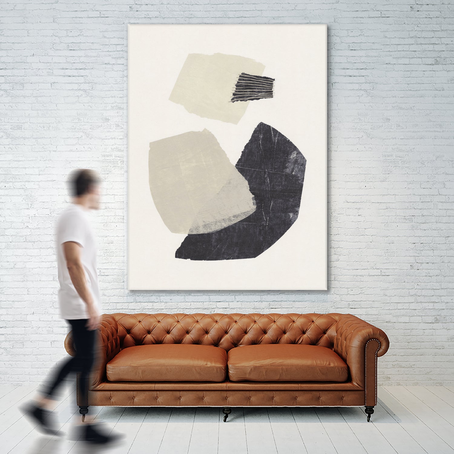 Monochrome Shapes #1 by Alisa Galitsyna on GIANT ART - collage abstract collage