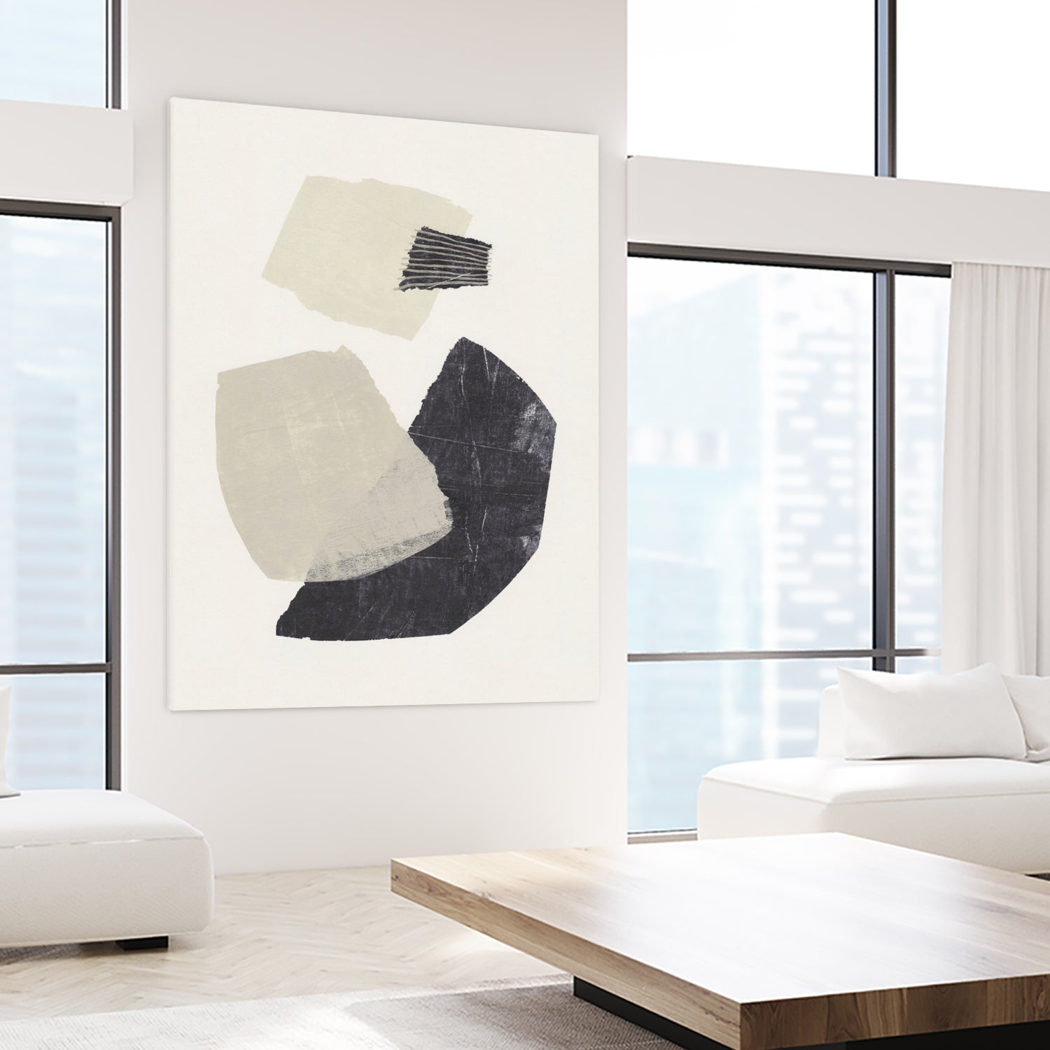 Monochrome Shapes #1 by Alisa Galitsyna on GIANT ART - collage abstract collage