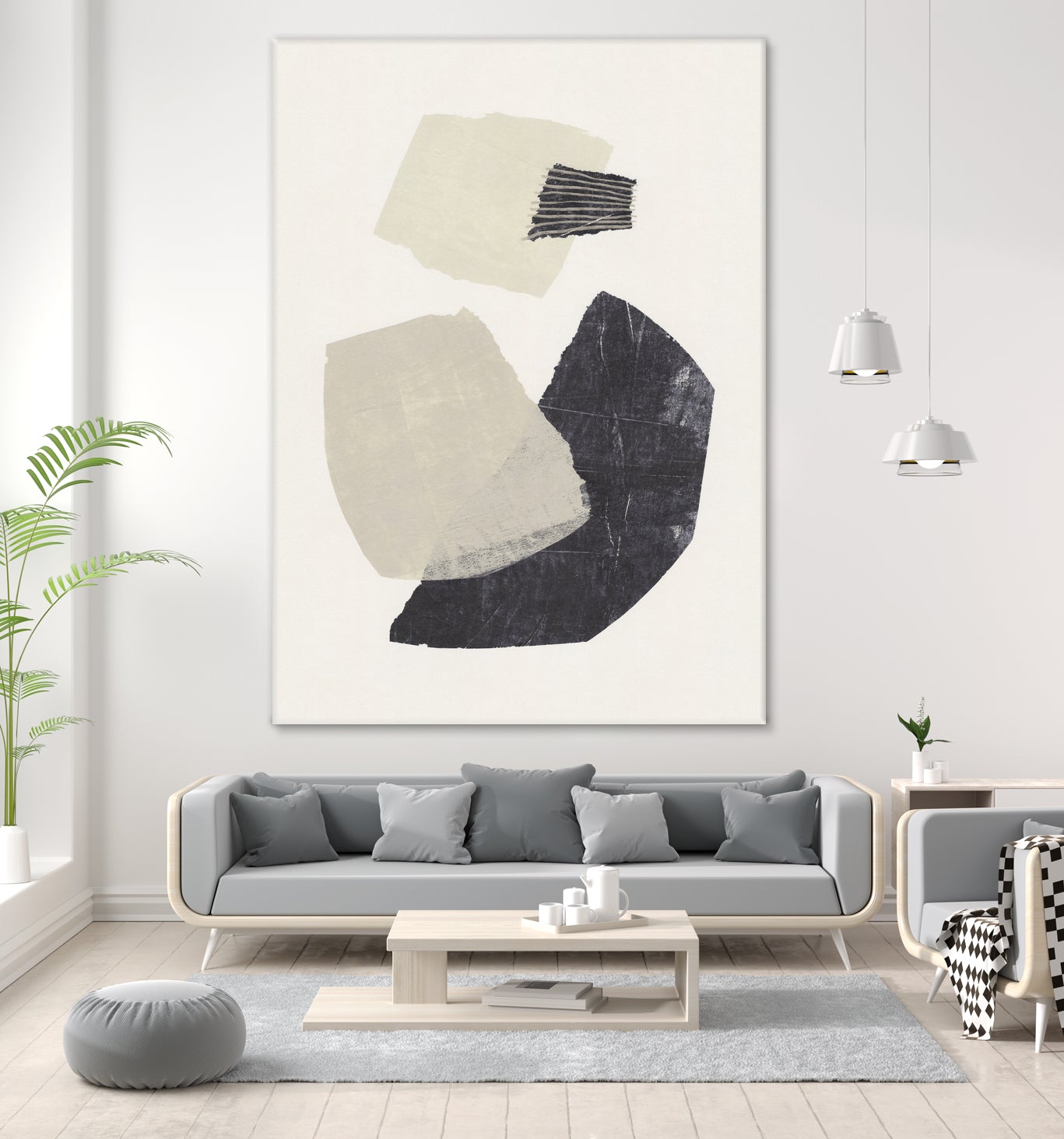 Monochrome Shapes #1 by Alisa Galitsyna on GIANT ART - collage abstract collage
