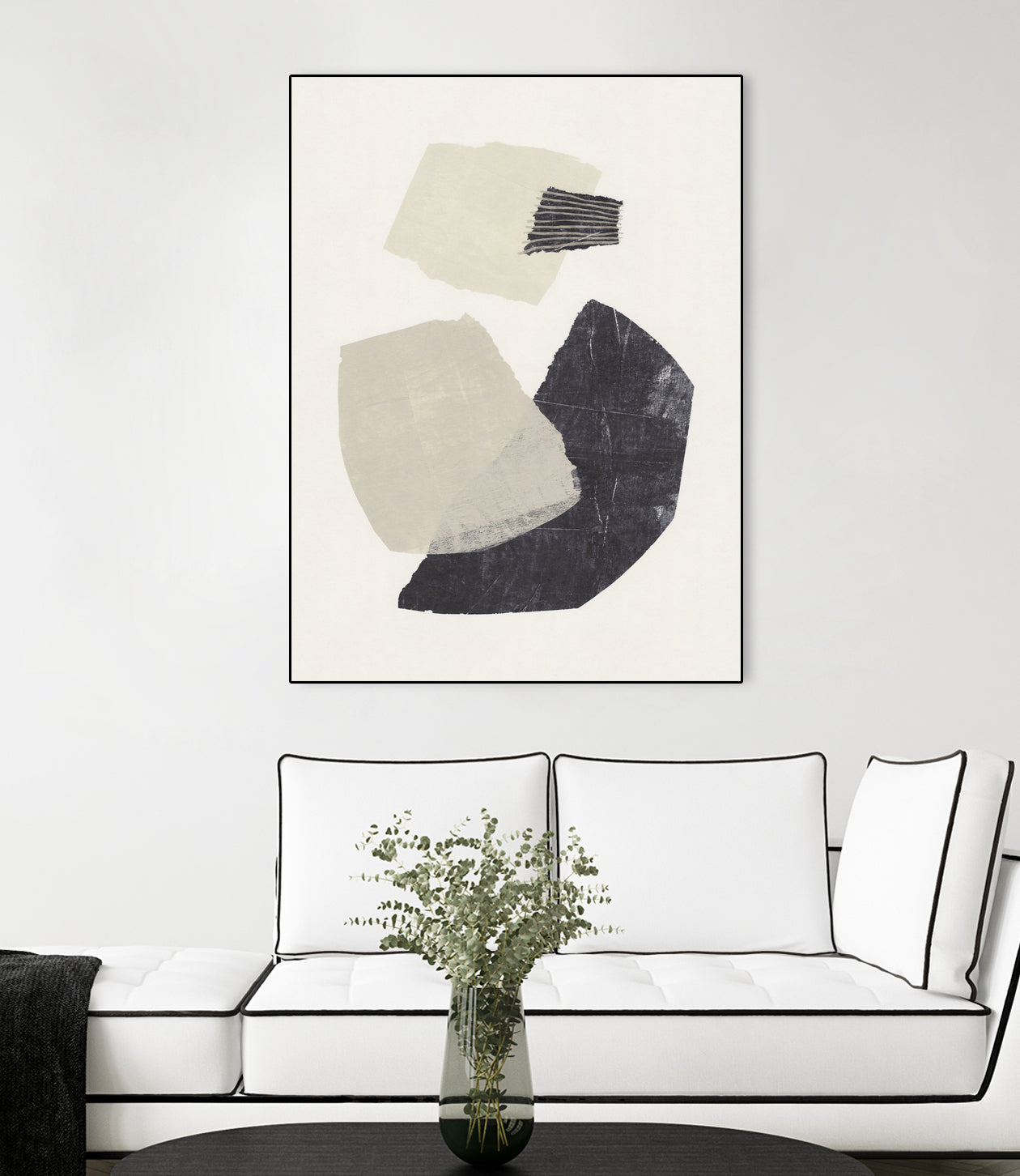 Monochrome Shapes #1 by Alisa Galitsyna on GIANT ART - collage abstract collage