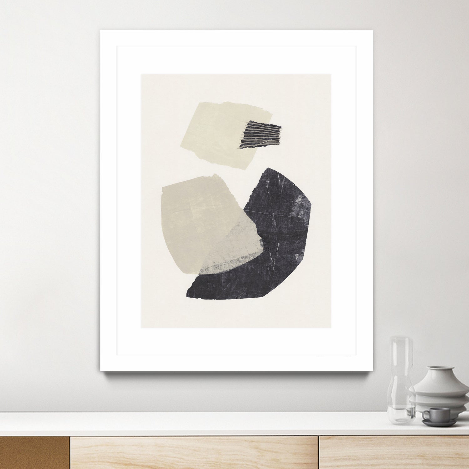 Monochrome Shapes #1 by Alisa Galitsyna on GIANT ART - collage abstract collage