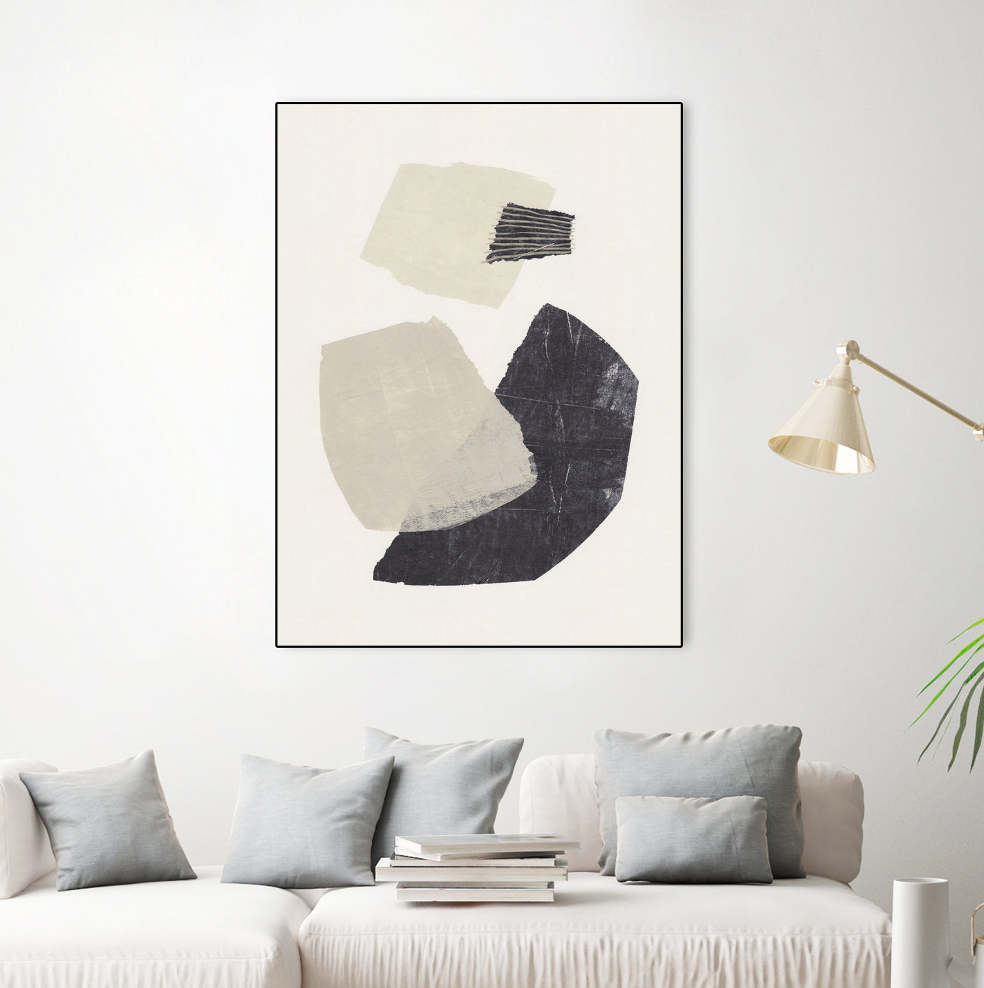 Monochrome Shapes #1 by Alisa Galitsyna on GIANT ART - collage abstract collage