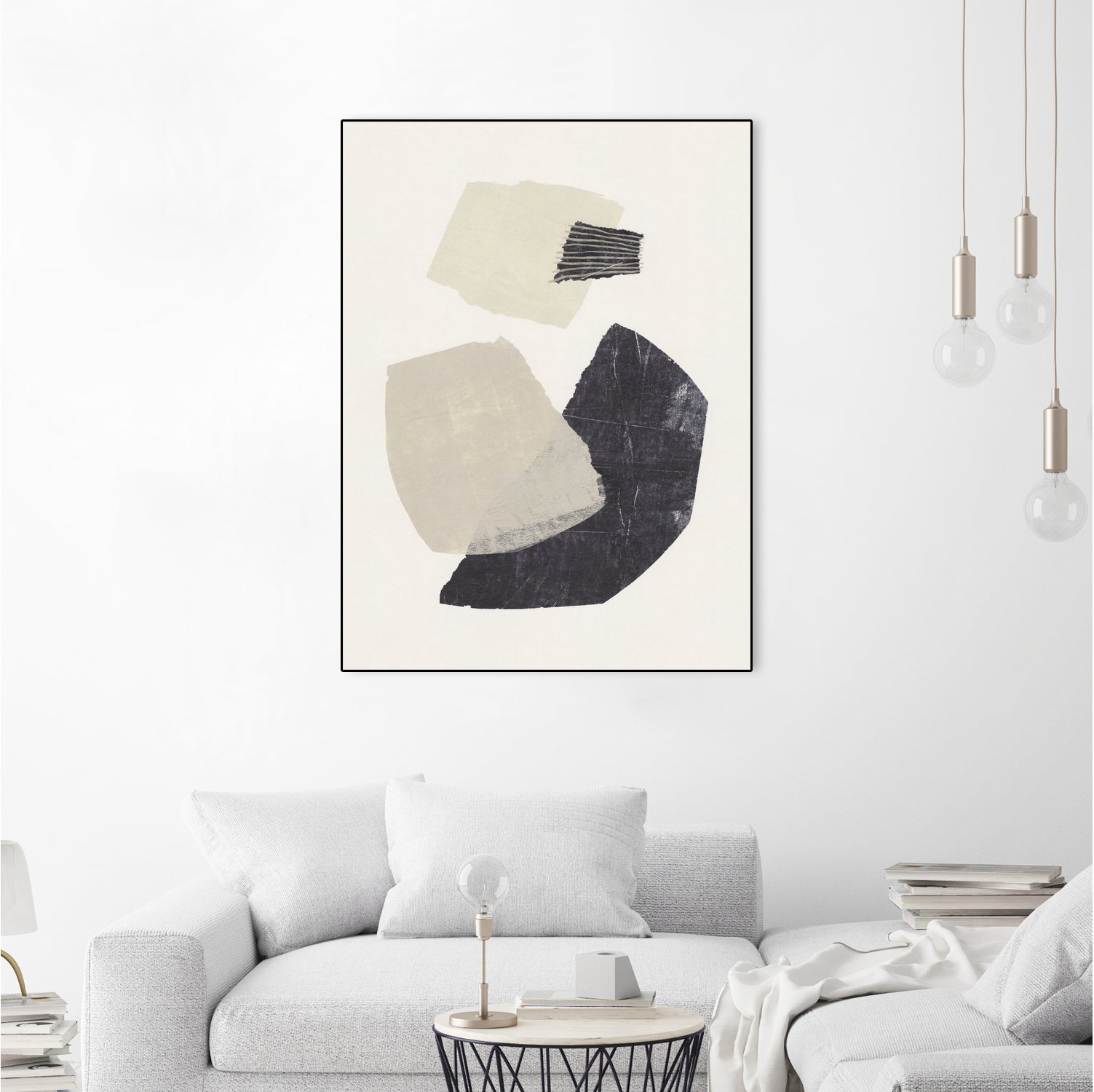 Monochrome Shapes #1 by Alisa Galitsyna on GIANT ART - collage abstract collage