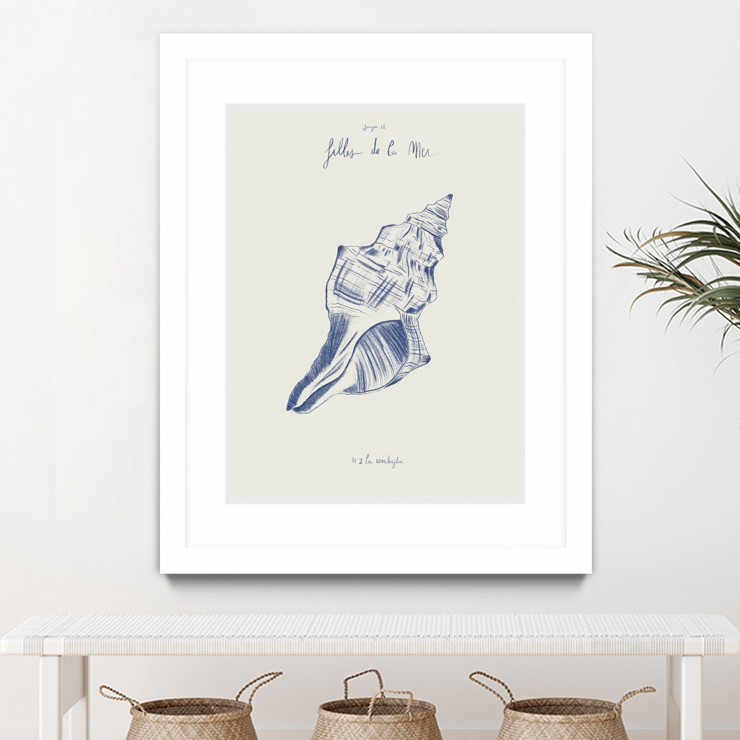 Filles de la mer n.2 - La conchiglia by Giulia Mora on GIANT ART - blue costal  mora