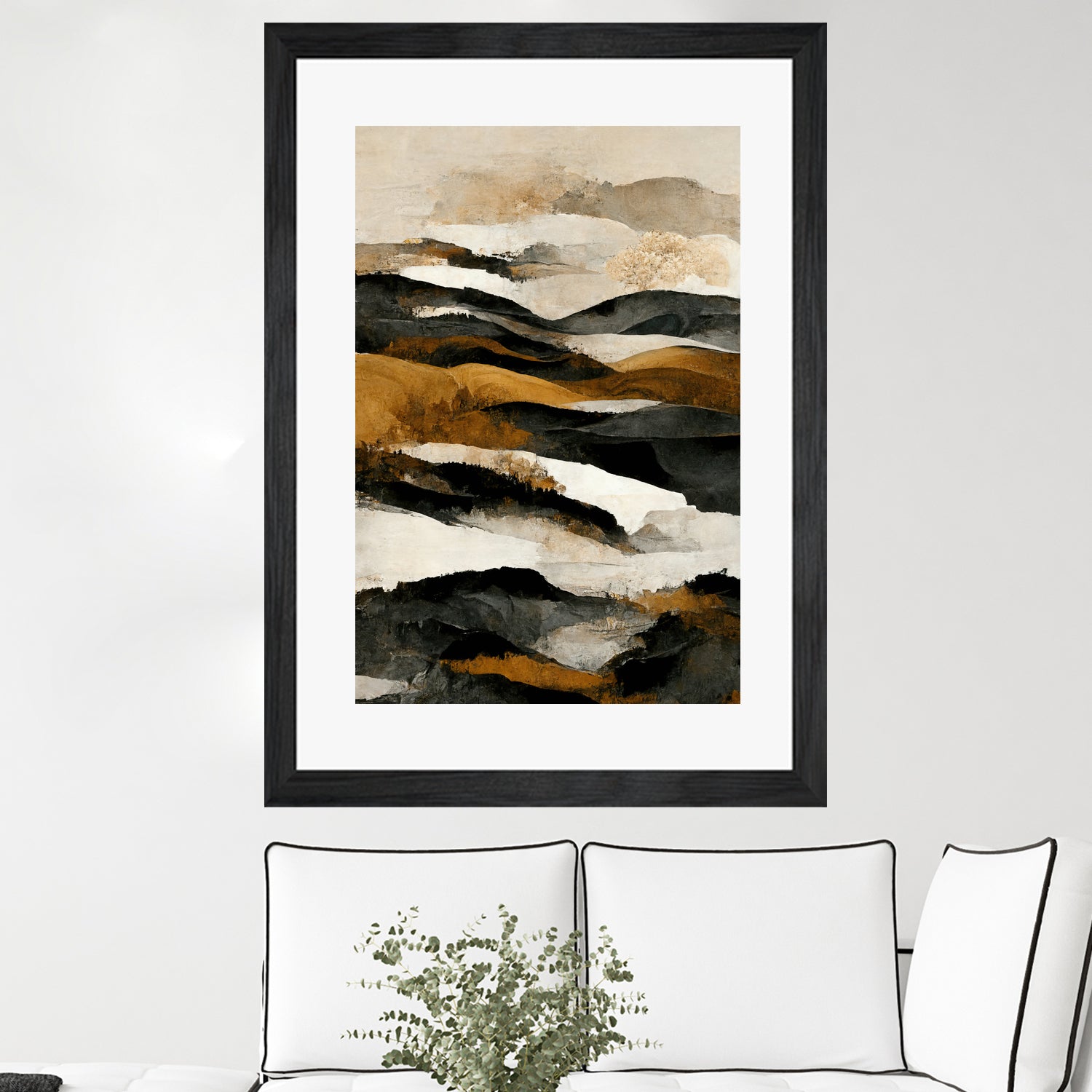 Ochre And Beige Mountains by Treechild on GIANT ART - illustration mountains