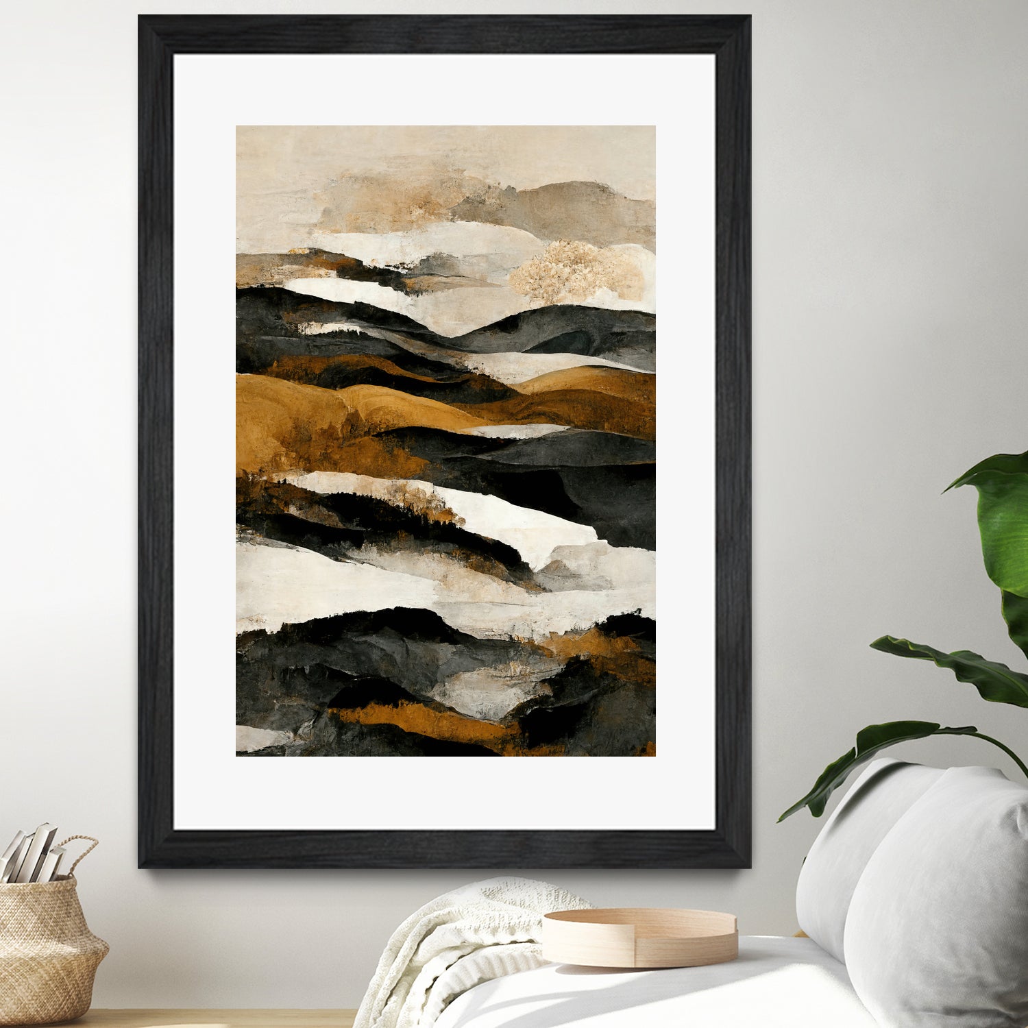 Ochre And Beige Mountains by Treechild on GIANT ART - illustration mountains