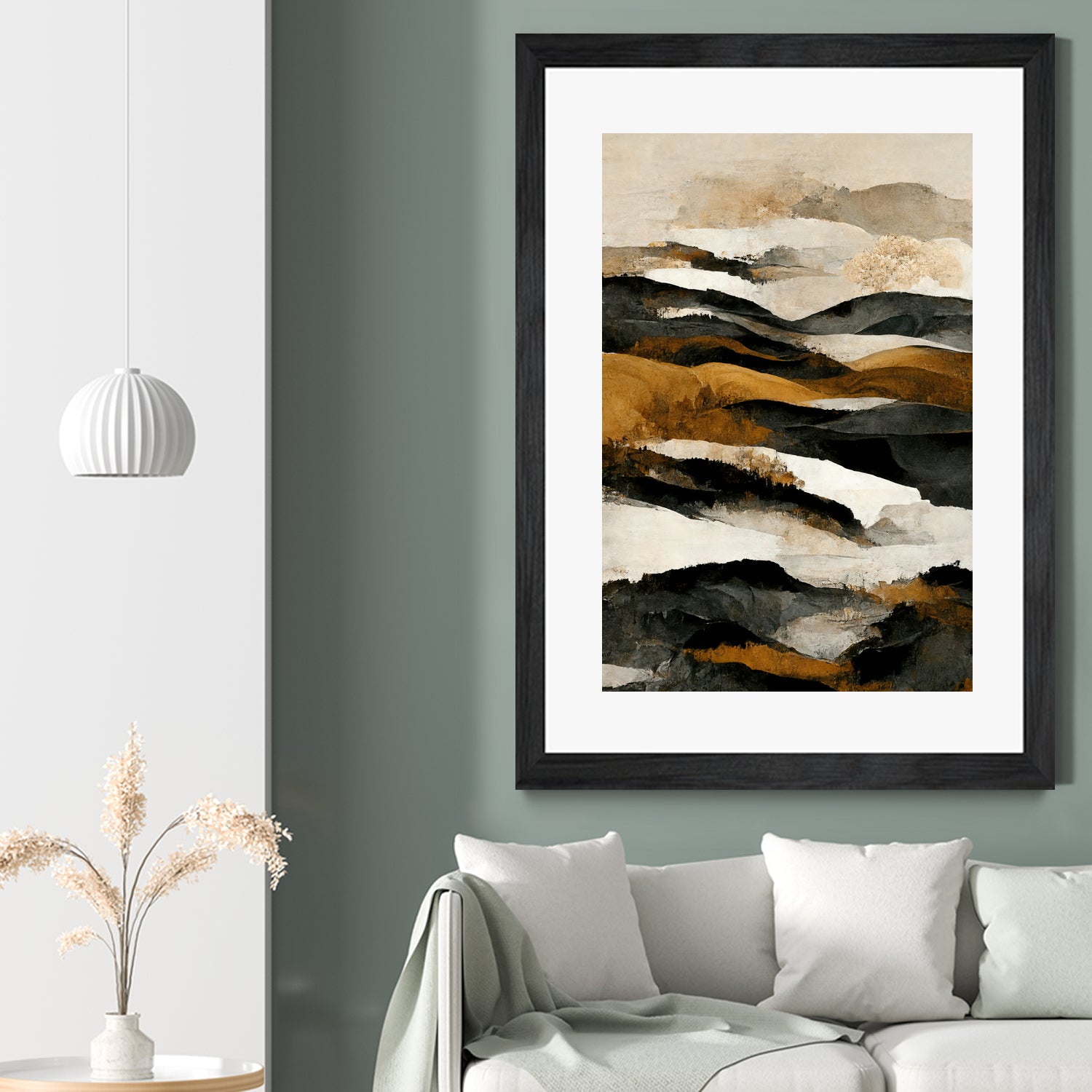 Ochre And Beige Mountains by Treechild on GIANT ART - illustration mountains