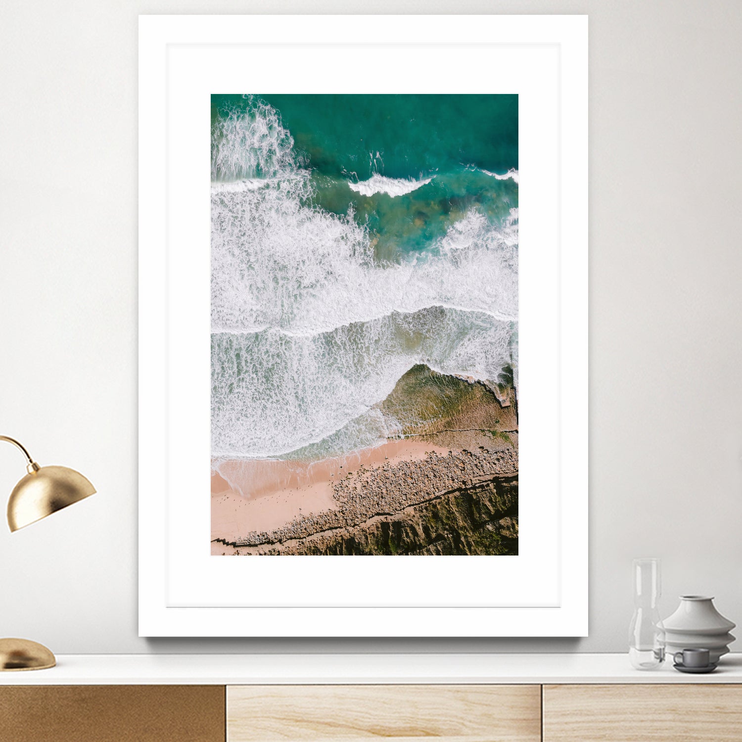 Waves by Raisa Zwart on GIANT ART - green coastal