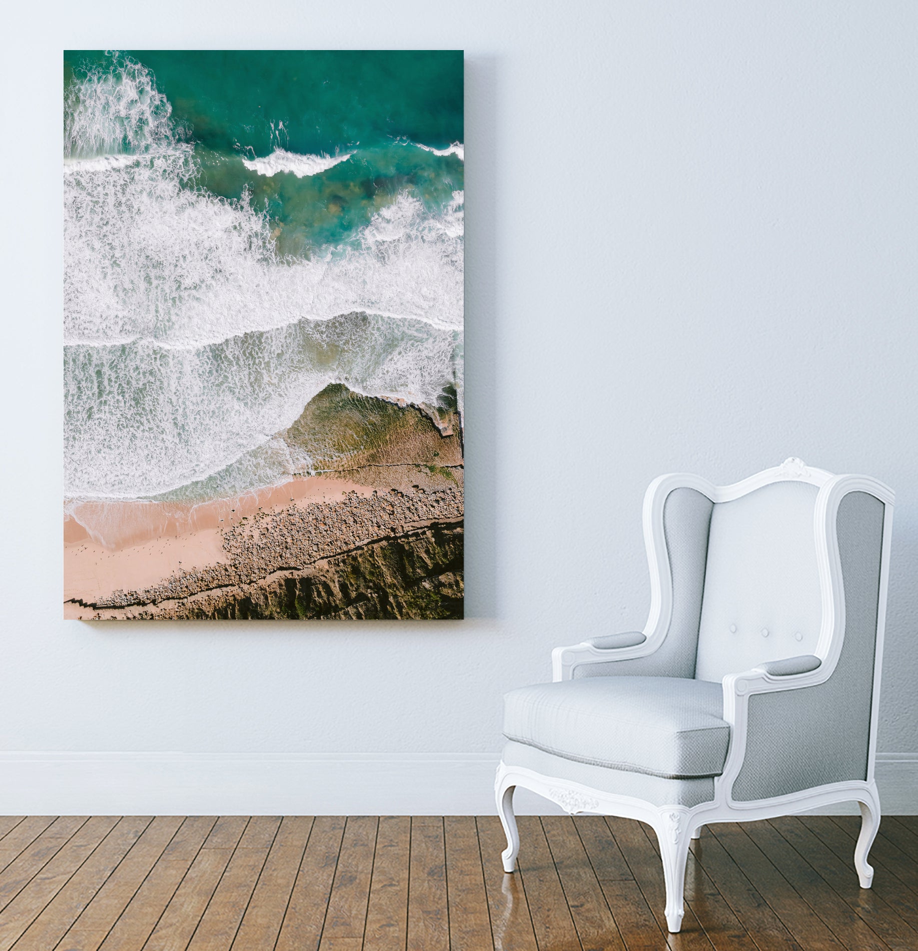Waves by Raisa Zwart on GIANT ART - green coastal