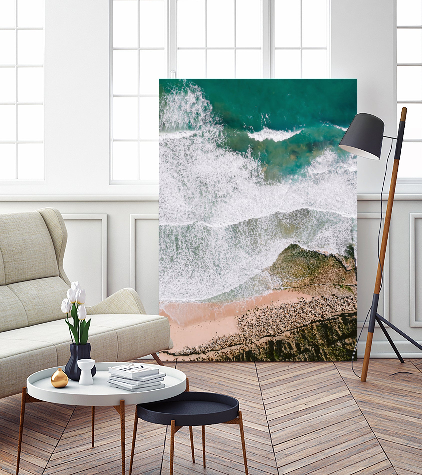Waves by Raisa Zwart on GIANT ART - green coastal
