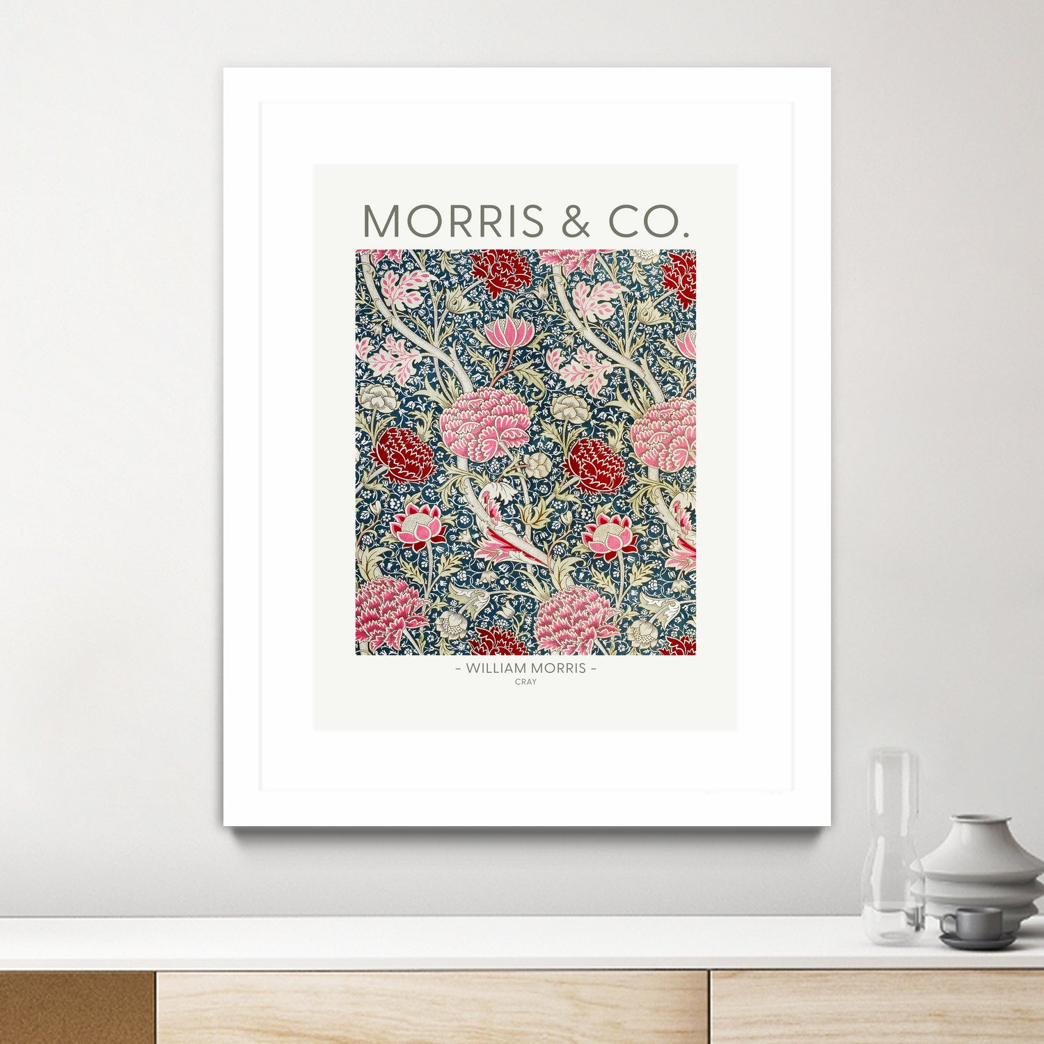 Cray by william Morris on GIANT ART - red botanical william morris