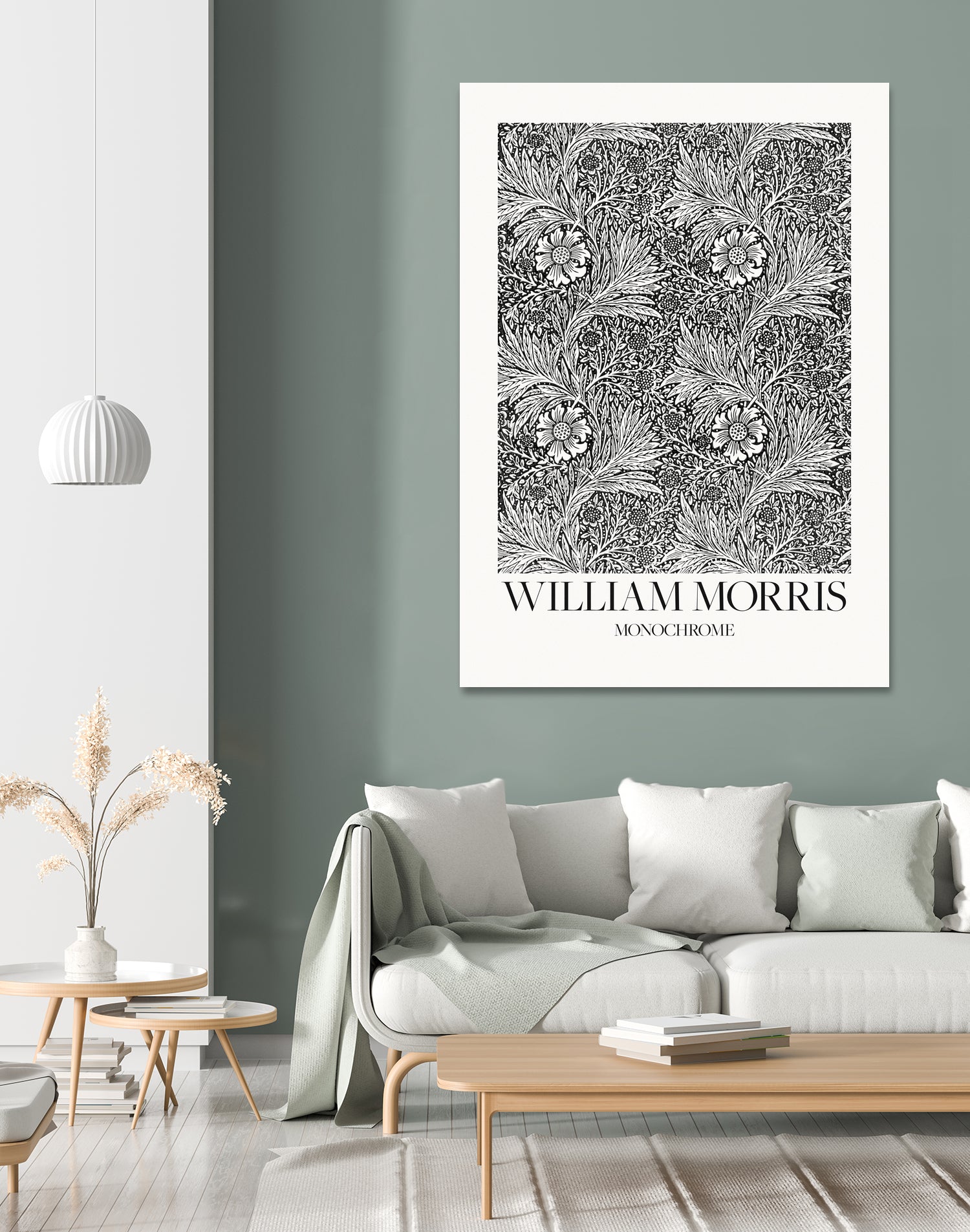 Marigold Monochrome by William Morris on GIANT ART - william morris flowers and plants william morris
