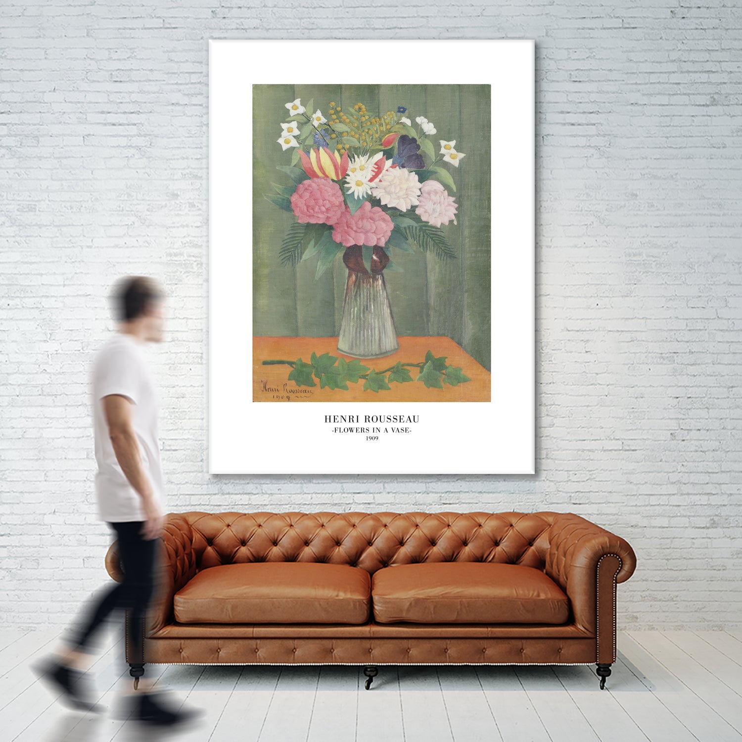 Flowers In a Vase by Henri Rousseau on GIANT ART - henri rousseau flowers and plants henri rousseau