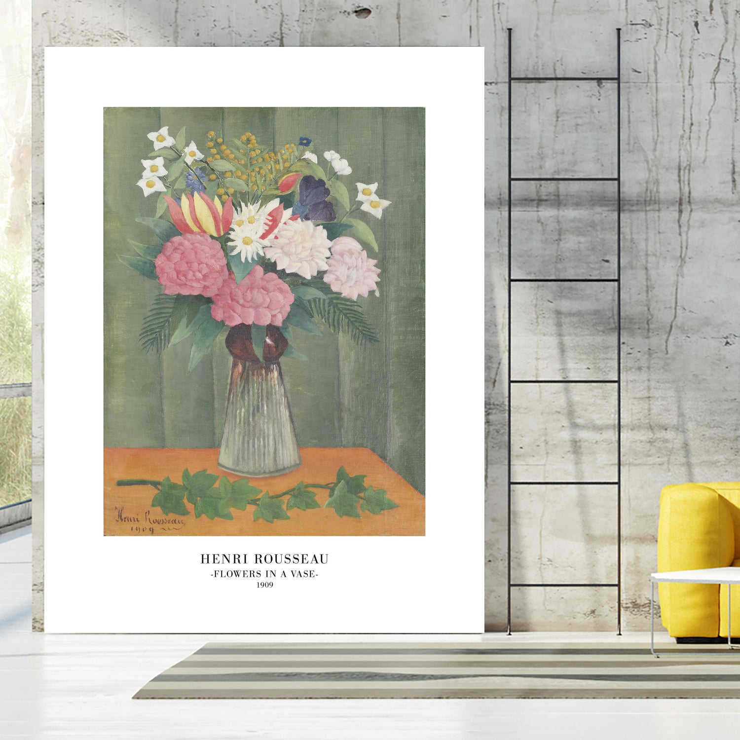 Flowers In a Vase by Henri Rousseau on GIANT ART - henri rousseau flowers and plants henri rousseau