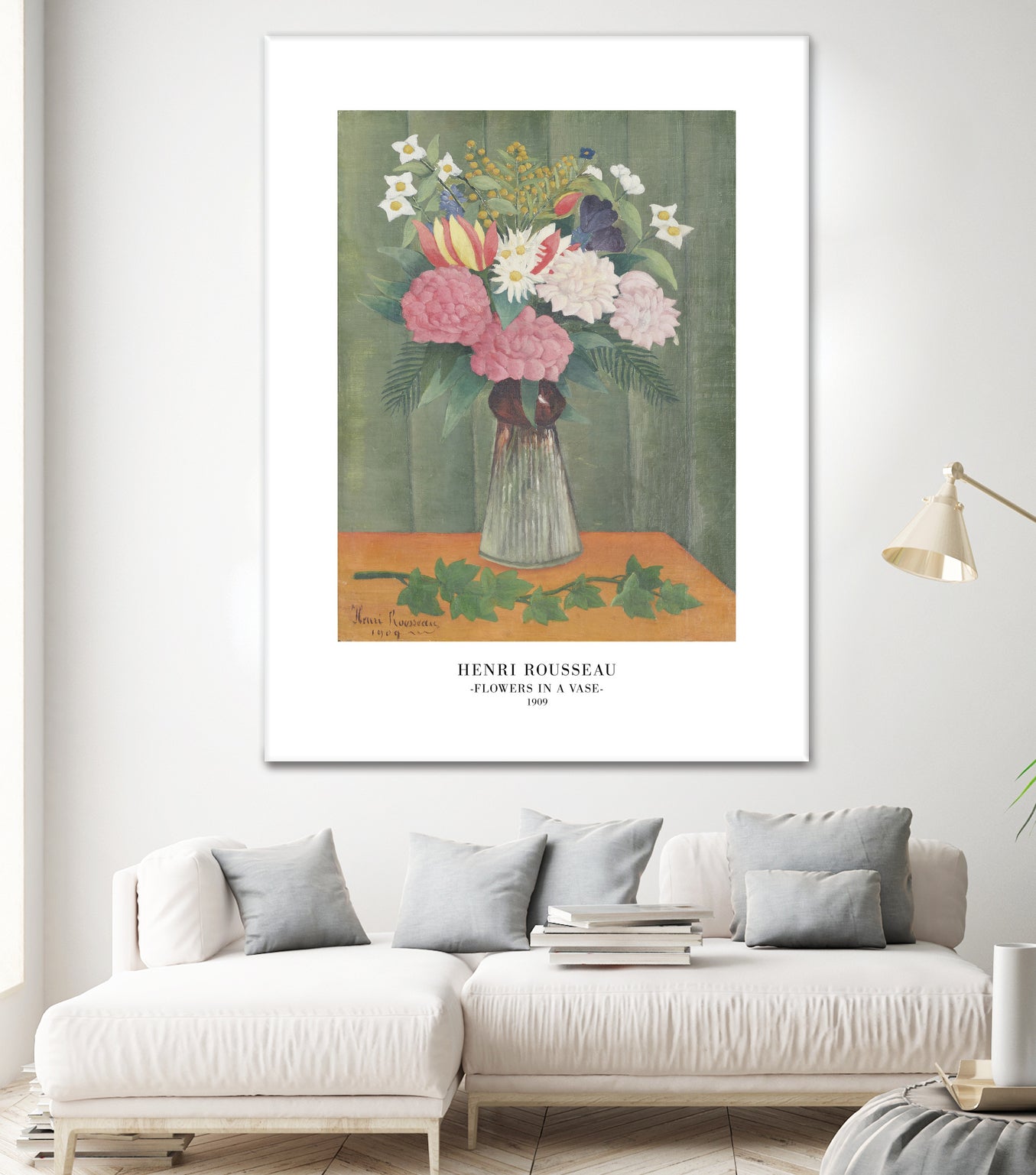 Flowers In a Vase by Henri Rousseau on GIANT ART - henri rousseau flowers and plants henri rousseau