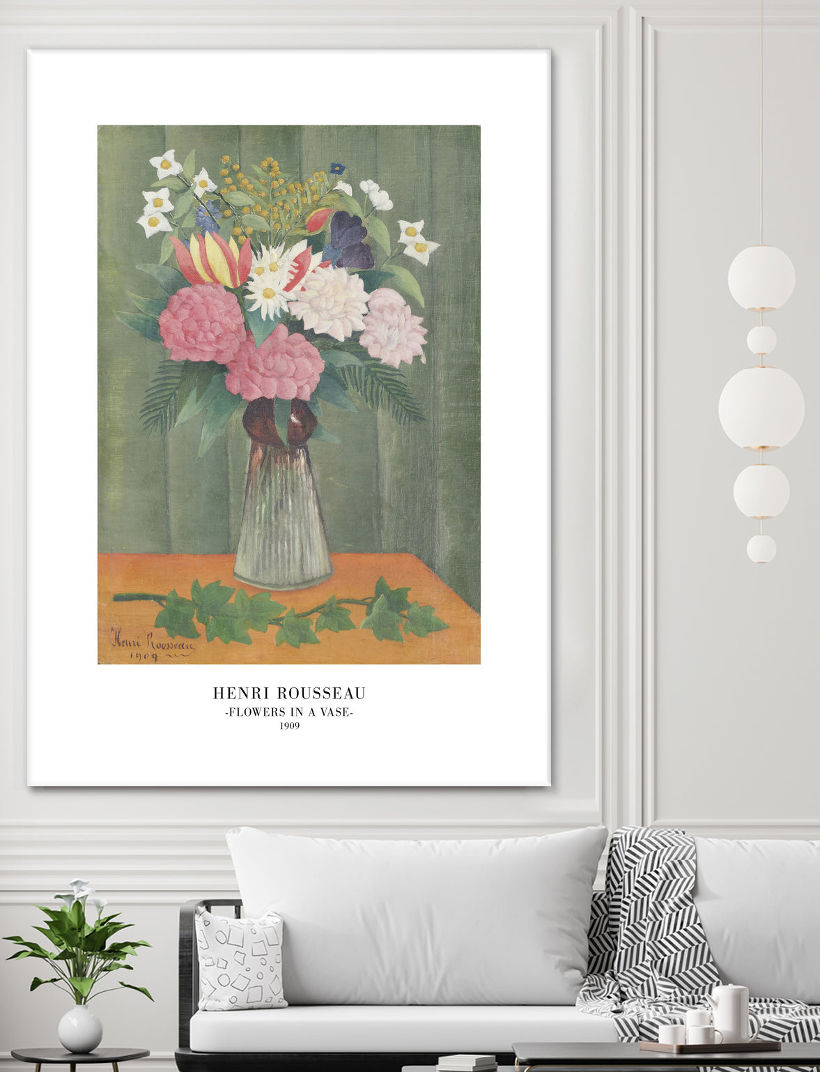 Flowers In a Vase by Henri Rousseau on GIANT ART - henri rousseau flowers and plants henri rousseau