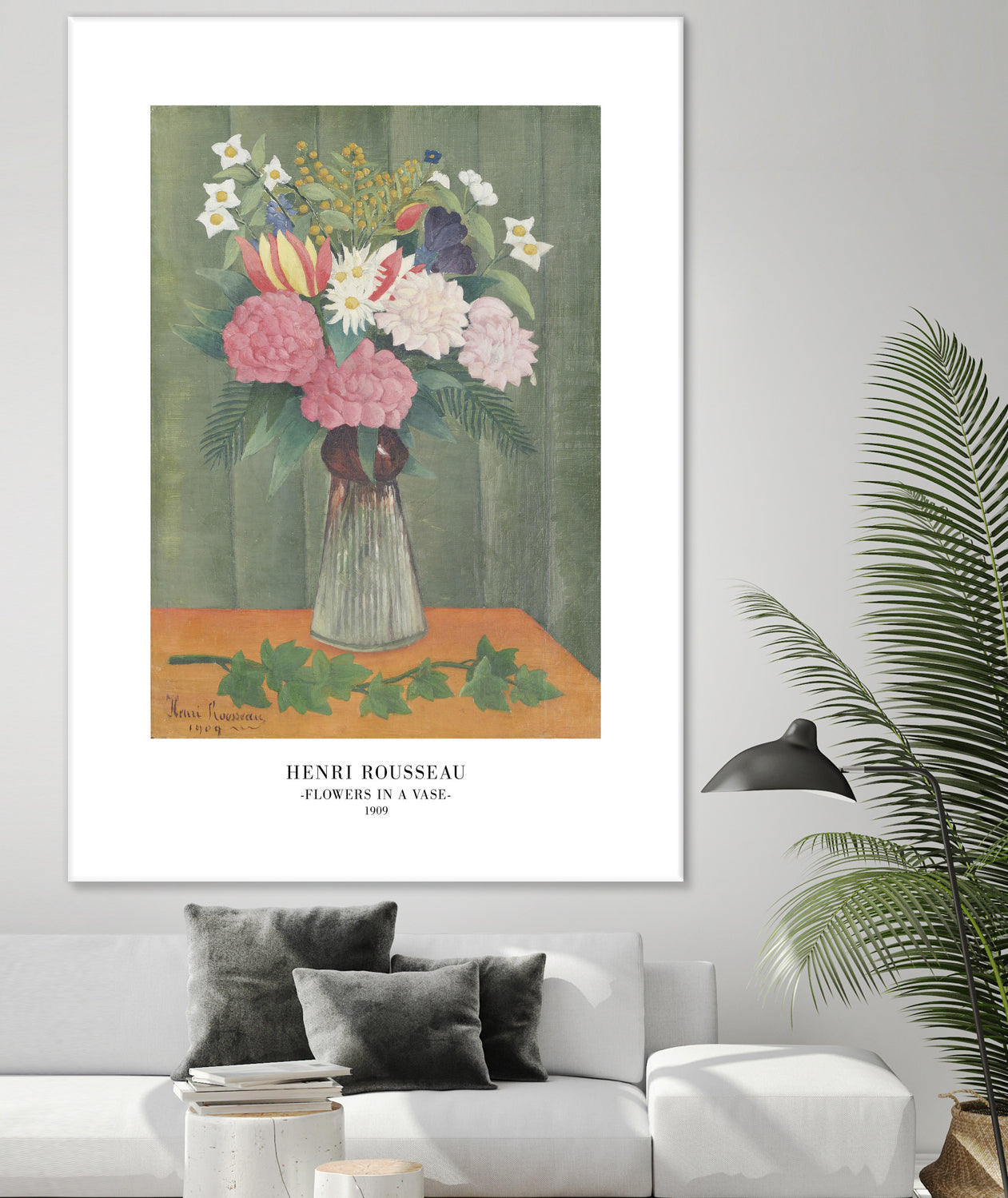 Flowers In a Vase by Henri Rousseau on GIANT ART - henri rousseau flowers and plants henri rousseau