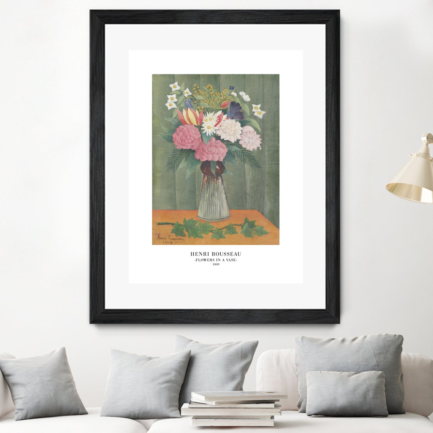 Flowers In a Vase by Henri Rousseau on GIANT ART - henri rousseau flowers and plants henri rousseau