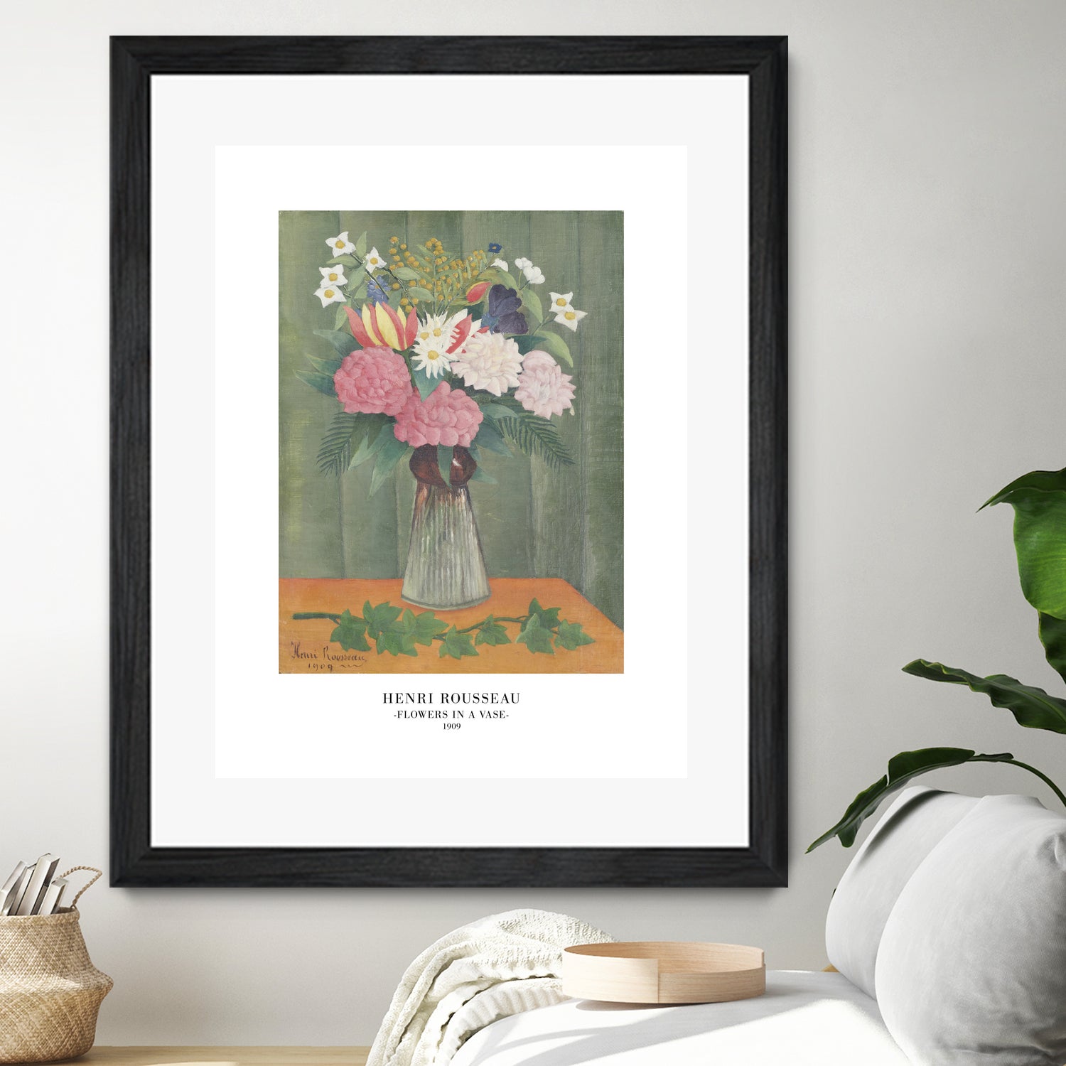 Flowers In a Vase by Henri Rousseau on GIANT ART - henri rousseau flowers and plants henri rousseau