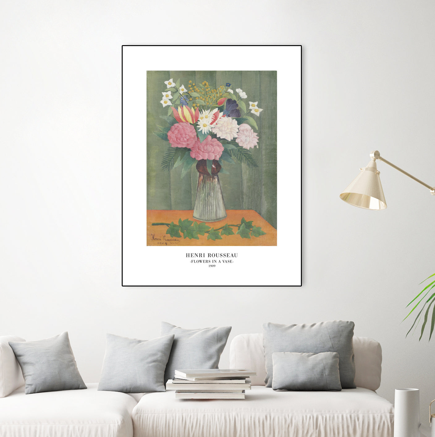 Flowers In a Vase by Henri Rousseau on GIANT ART - henri rousseau flowers and plants henri rousseau