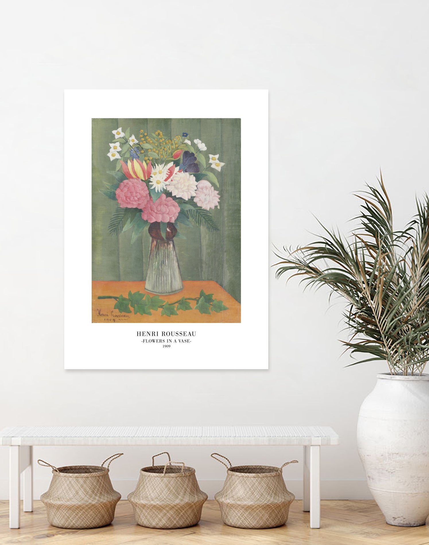 Flowers In a Vase by Henri Rousseau on GIANT ART - henri rousseau flowers and plants henri rousseau