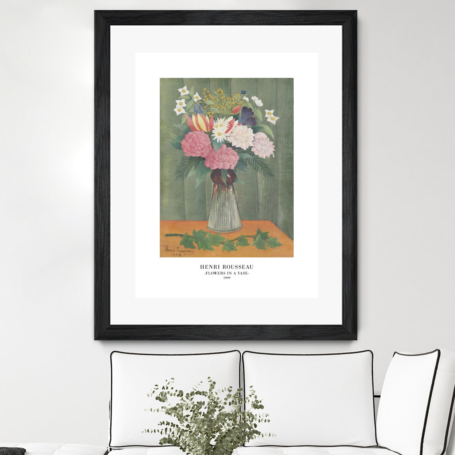 Flowers In a Vase by Henri Rousseau on GIANT ART - henri rousseau flowers and plants henri rousseau