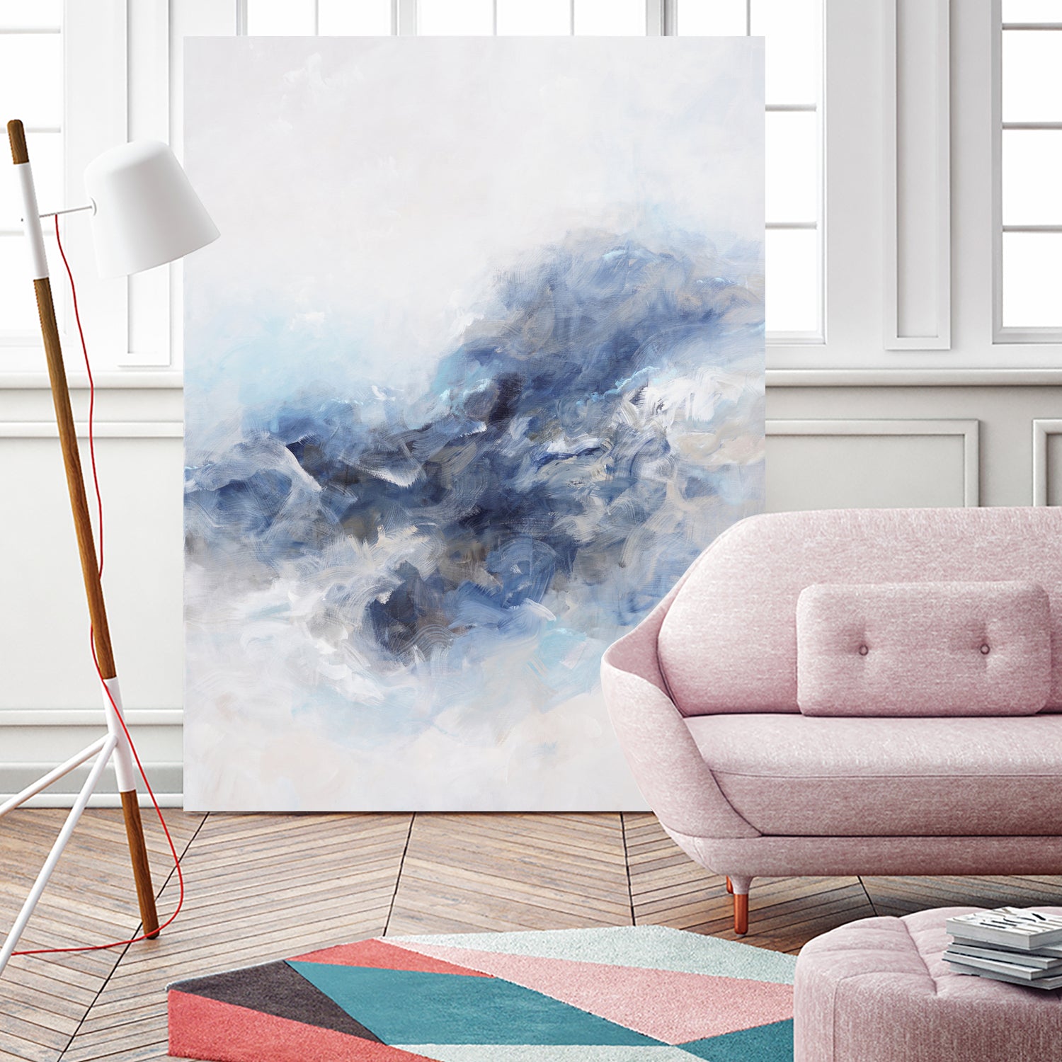 Expressionist Blue Abstract by Francoise Wattre on GIANT ART - paintings abstract art