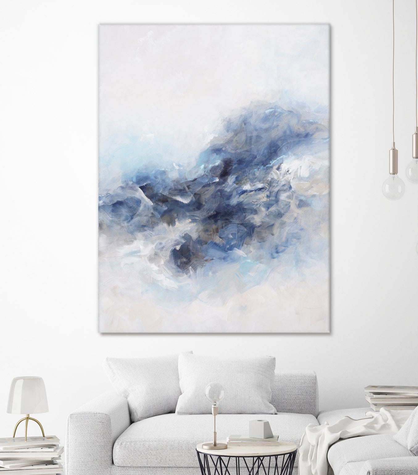 Expressionist Blue Abstract by Francoise Wattre on GIANT ART - paintings abstract art