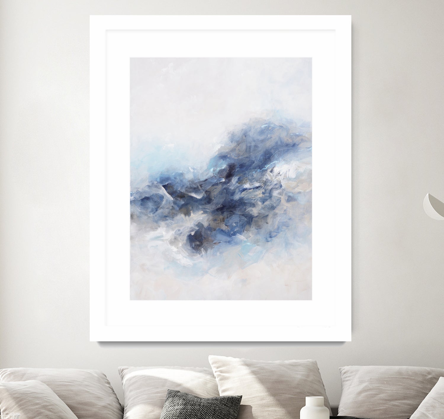 Expressionist Blue Abstract by Francoise Wattre on GIANT ART - paintings abstract art