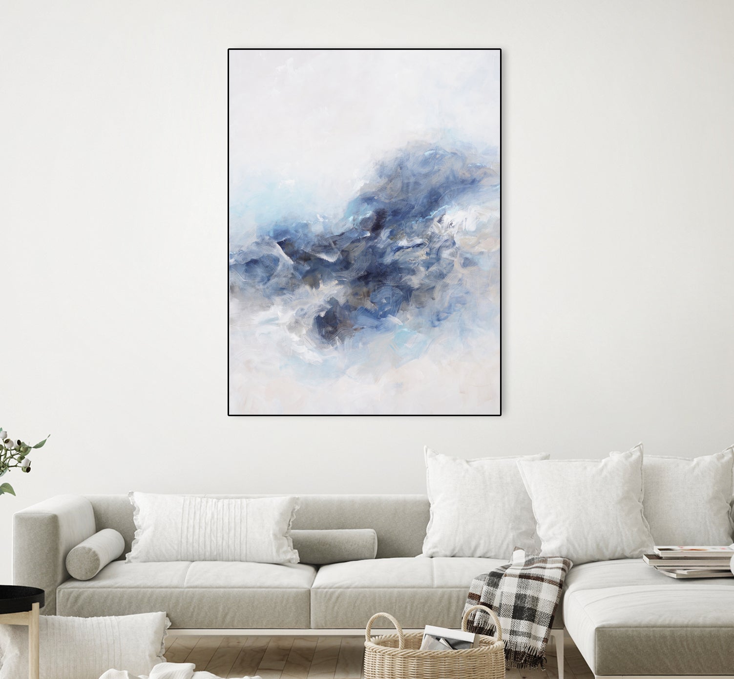 Expressionist Blue Abstract by Francoise Wattre on GIANT ART - paintings abstract art