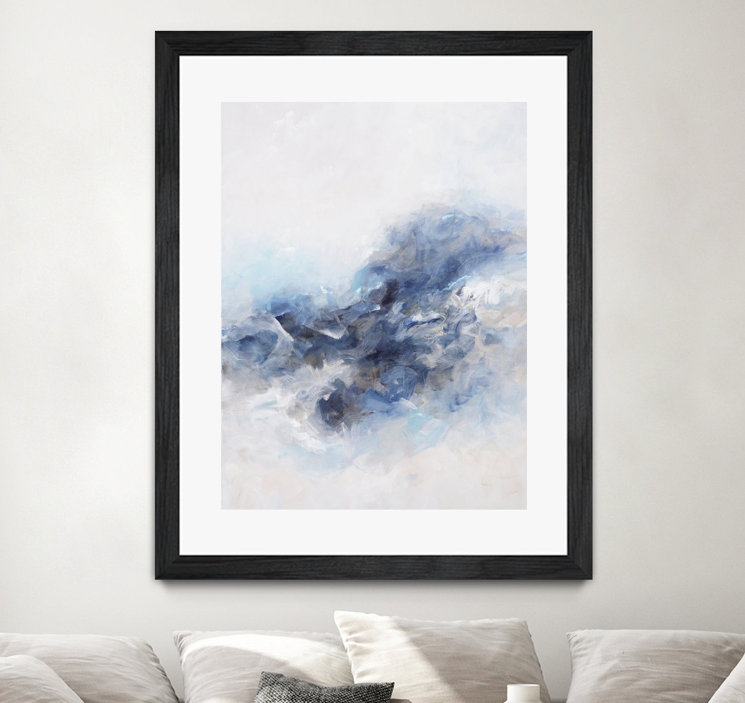 Expressionist Blue Abstract by Francoise Wattre on GIANT ART - paintings abstract art
