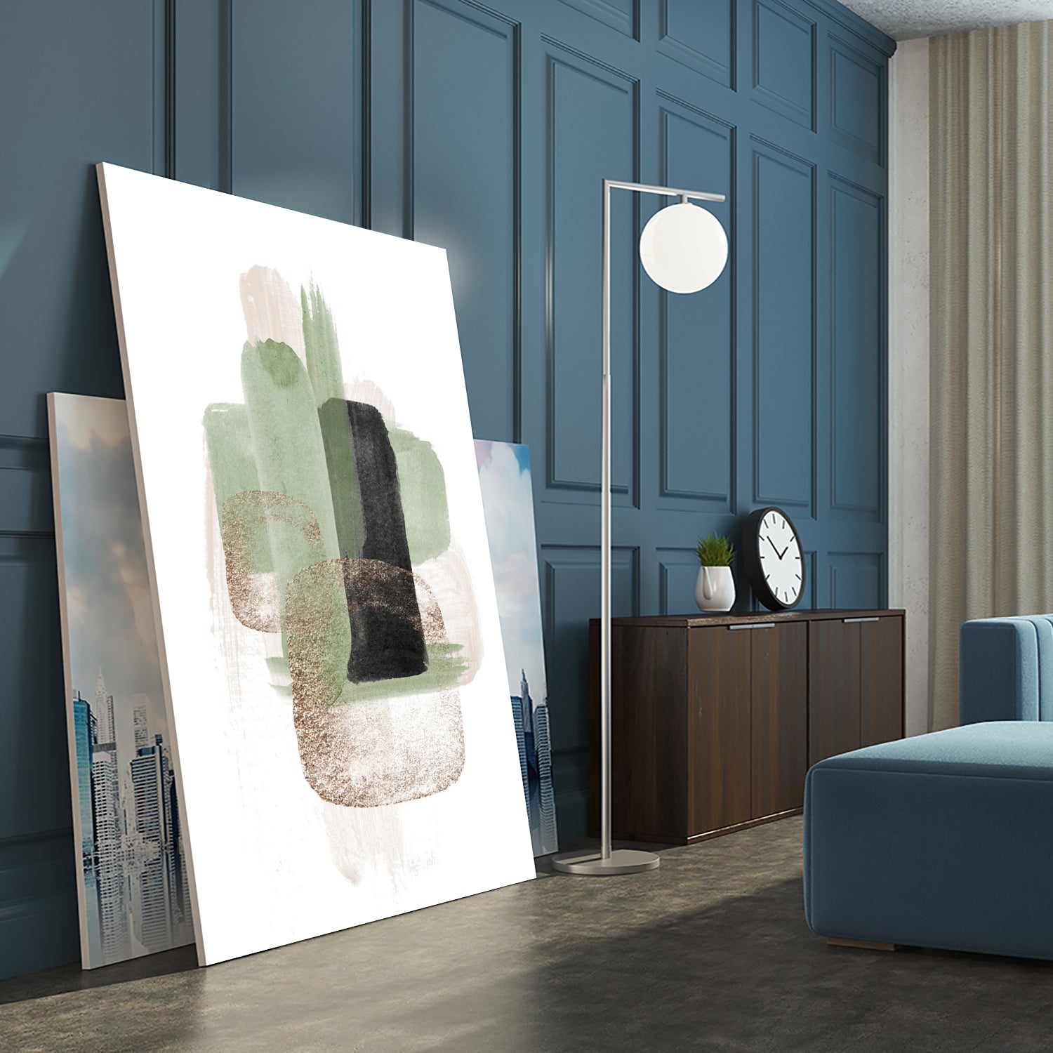 Simple Green-3 by Sally Ann Moss on GIANT ART - geometric geometric geometric