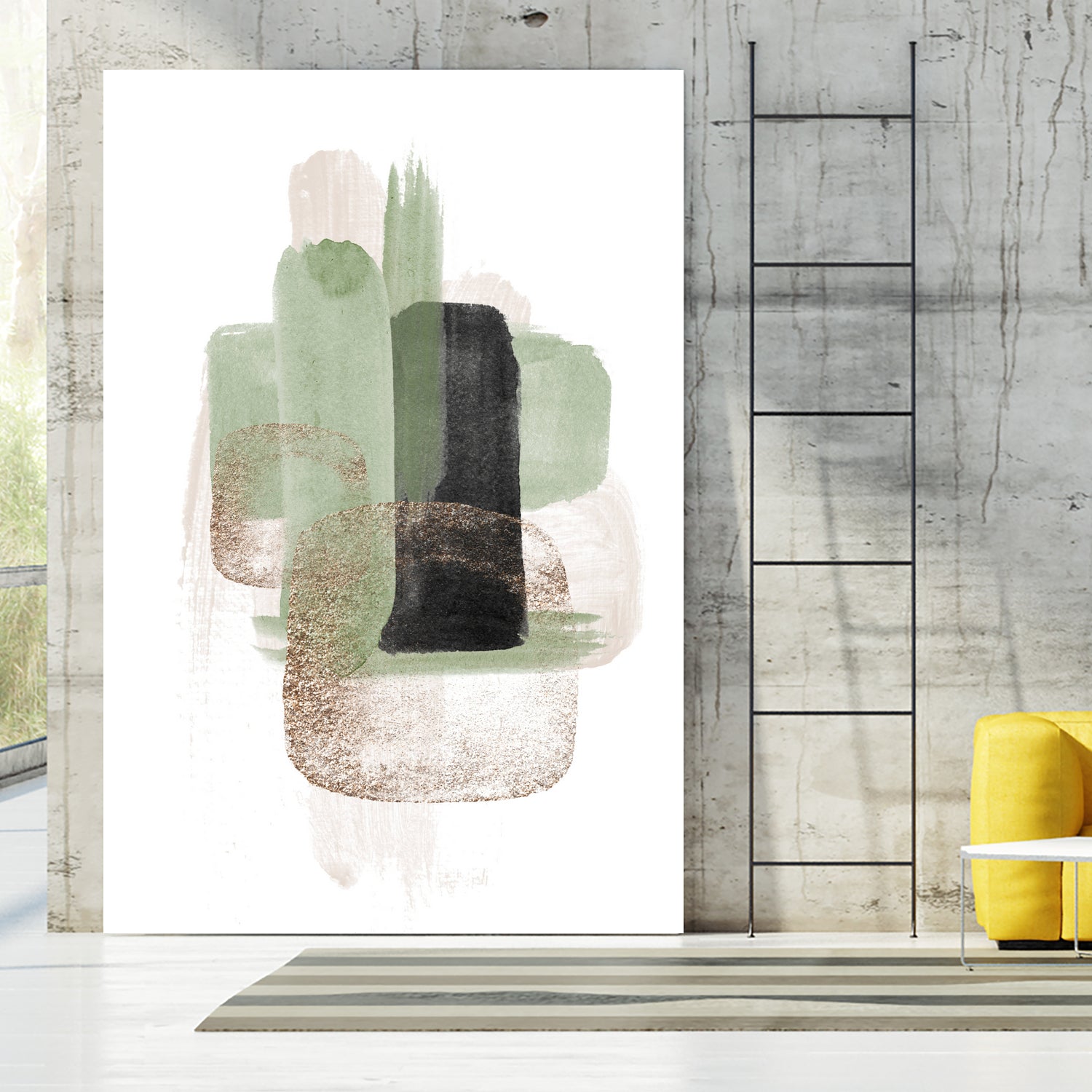 Simple Green-3 by Sally Ann Moss on GIANT ART - geometric geometric geometric