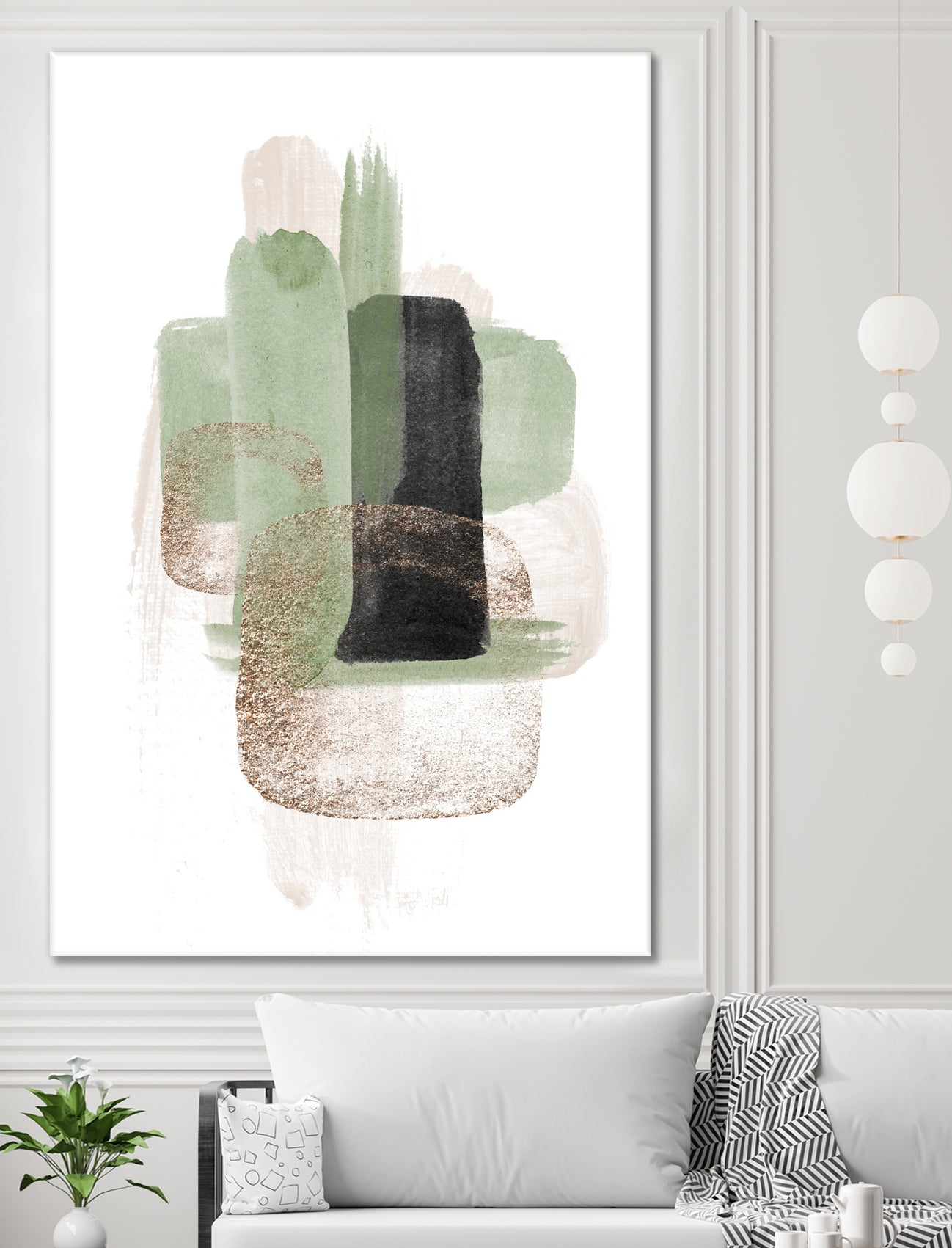 Simple Green-3 by Sally Ann Moss on GIANT ART - geometric geometric geometric