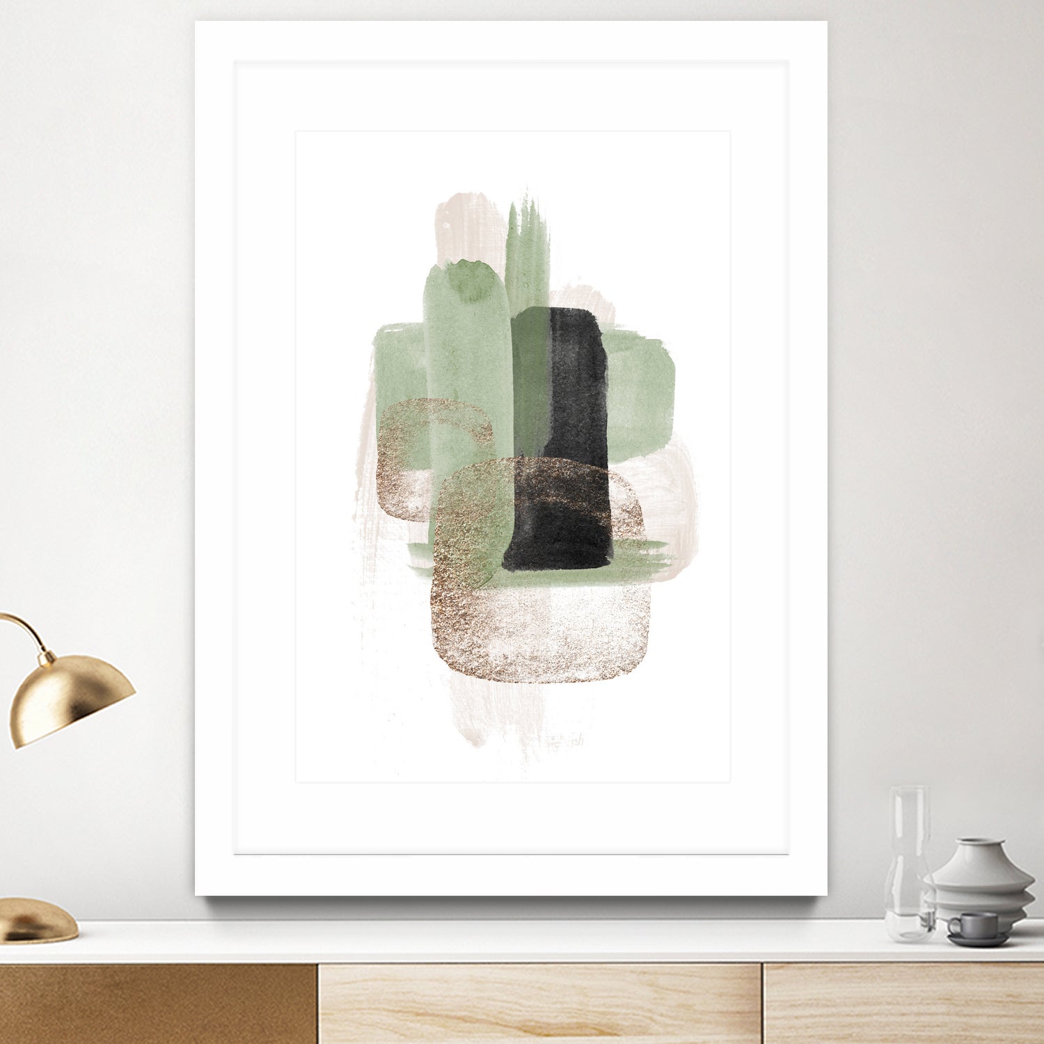 Simple Green-3 by Sally Ann Moss on GIANT ART - geometric geometric geometric