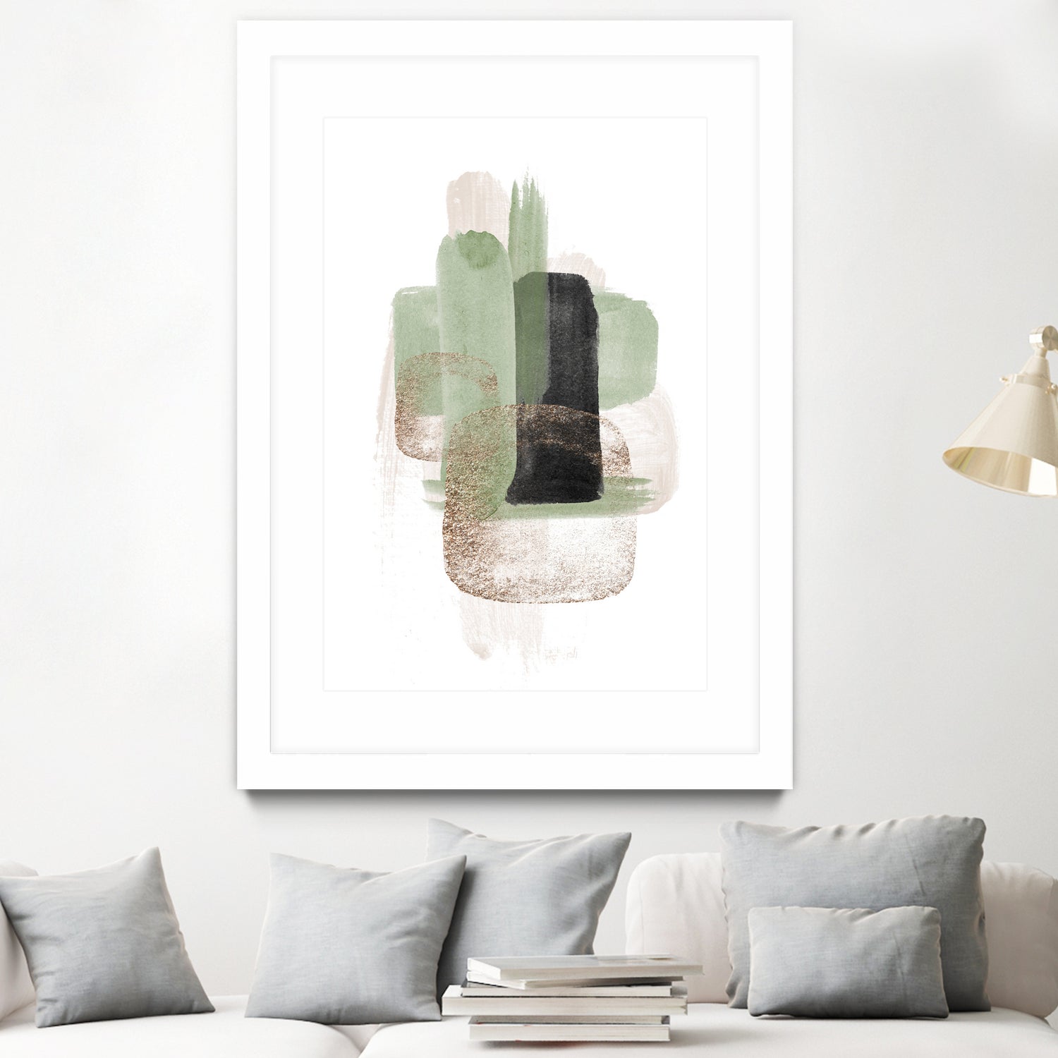 Simple Green-3 by Sally Ann Moss on GIANT ART - geometric geometric geometric