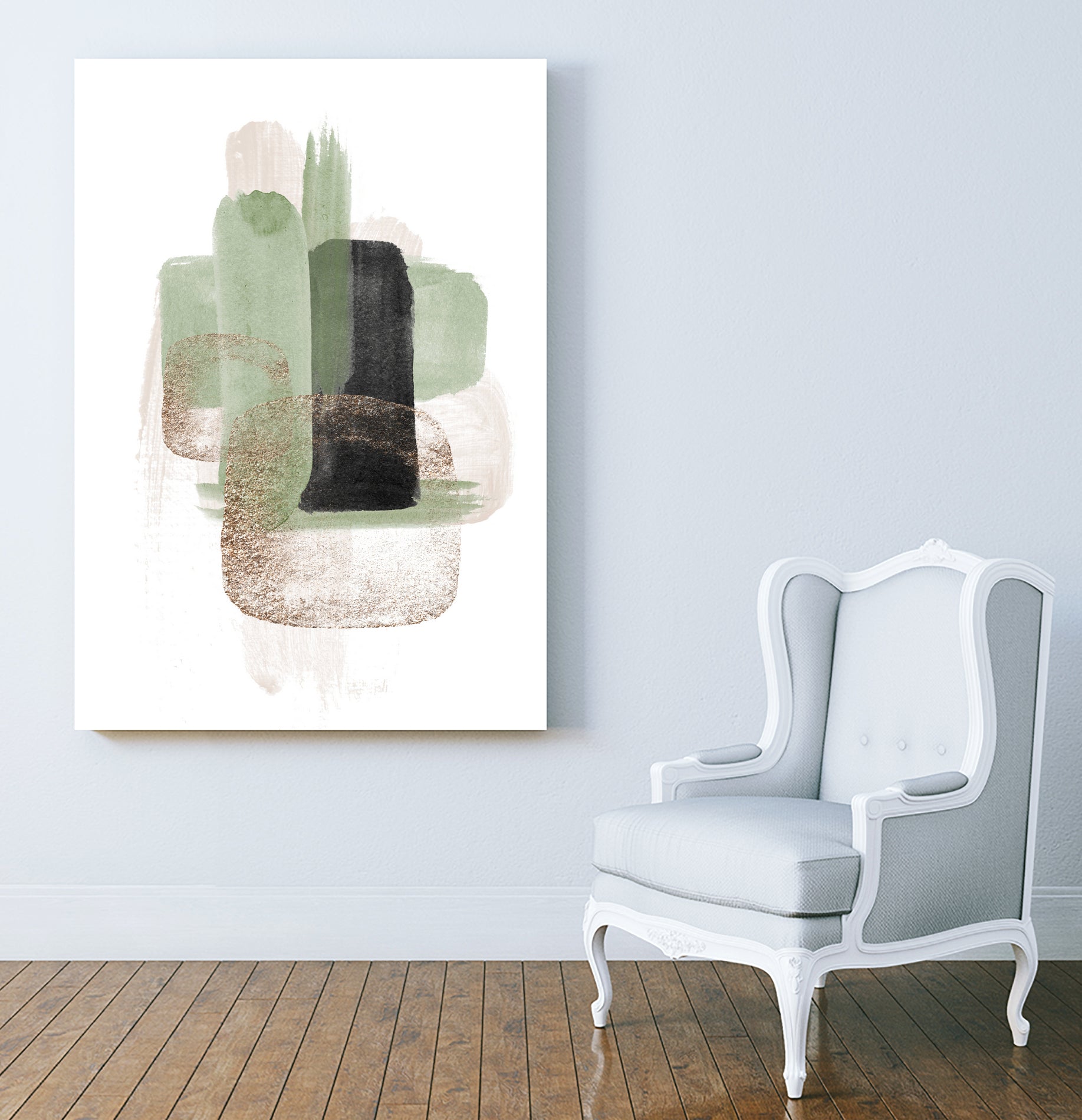 Simple Green-3 by Sally Ann Moss on GIANT ART - geometric geometric geometric